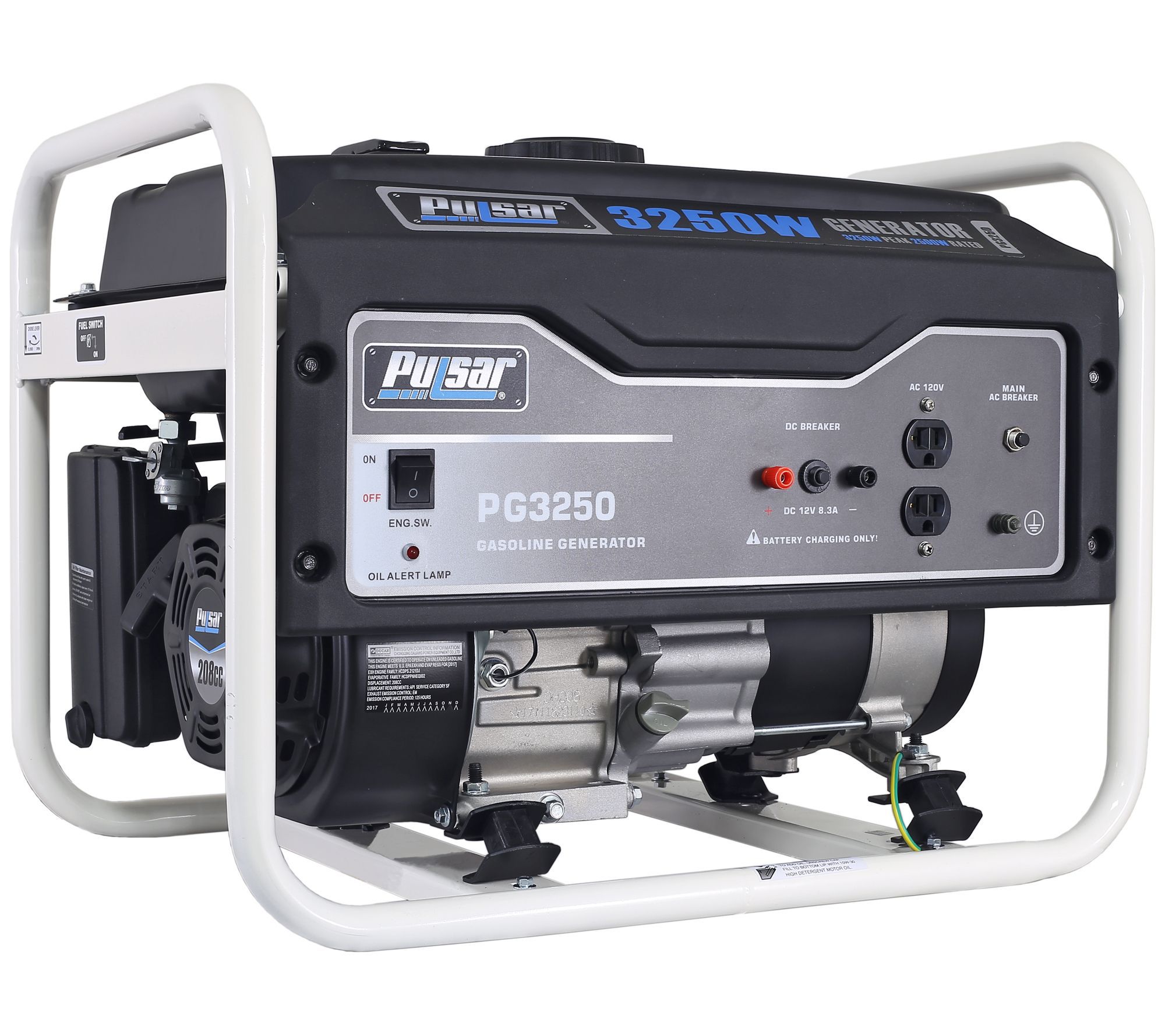 Pulsar 3,250 Peak Watt, 2,500 Running Watt Portable Generator