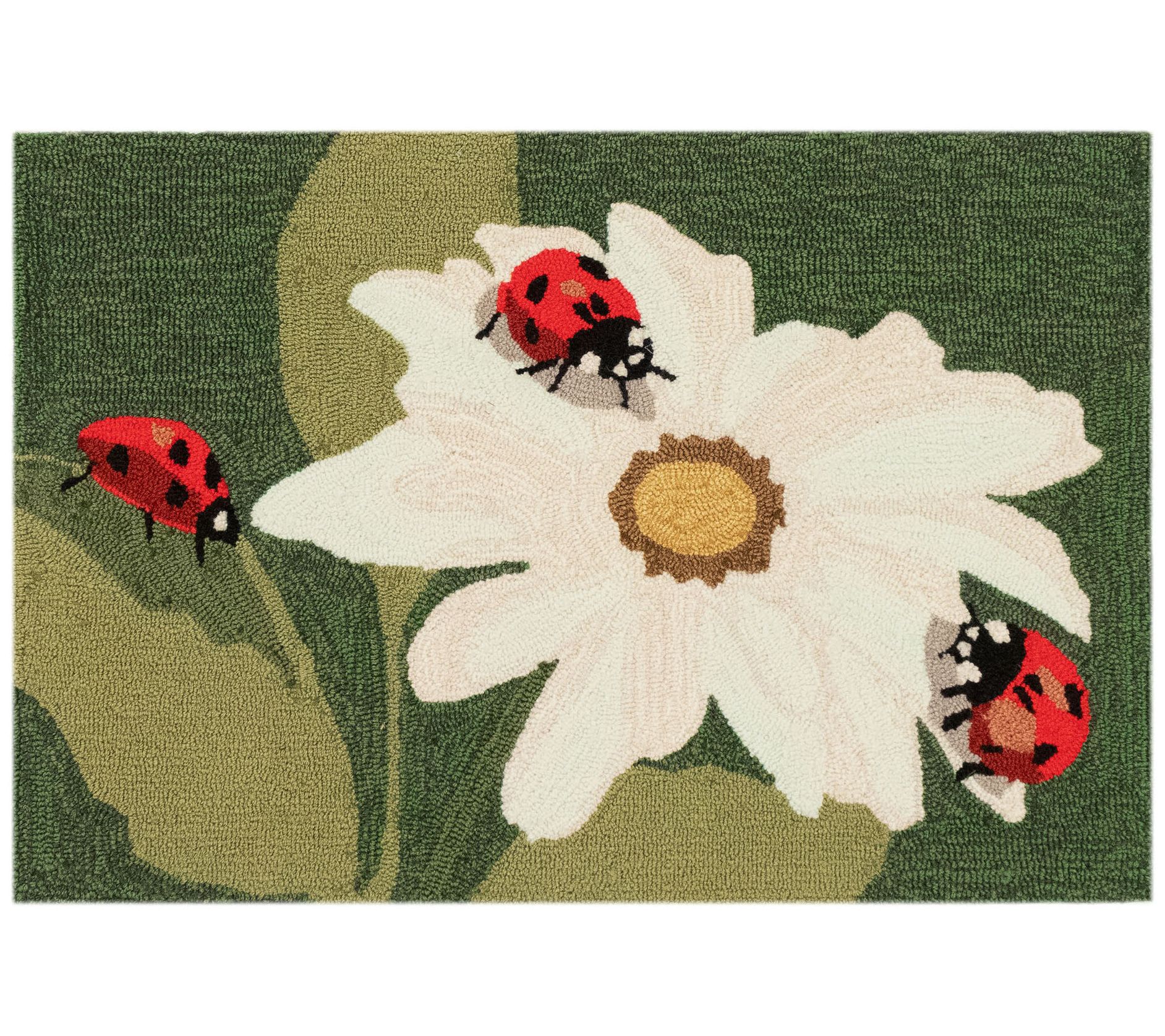 Liora Manne Frontporch Ladybugs Indoor/OutdoorRug 20" x 30"