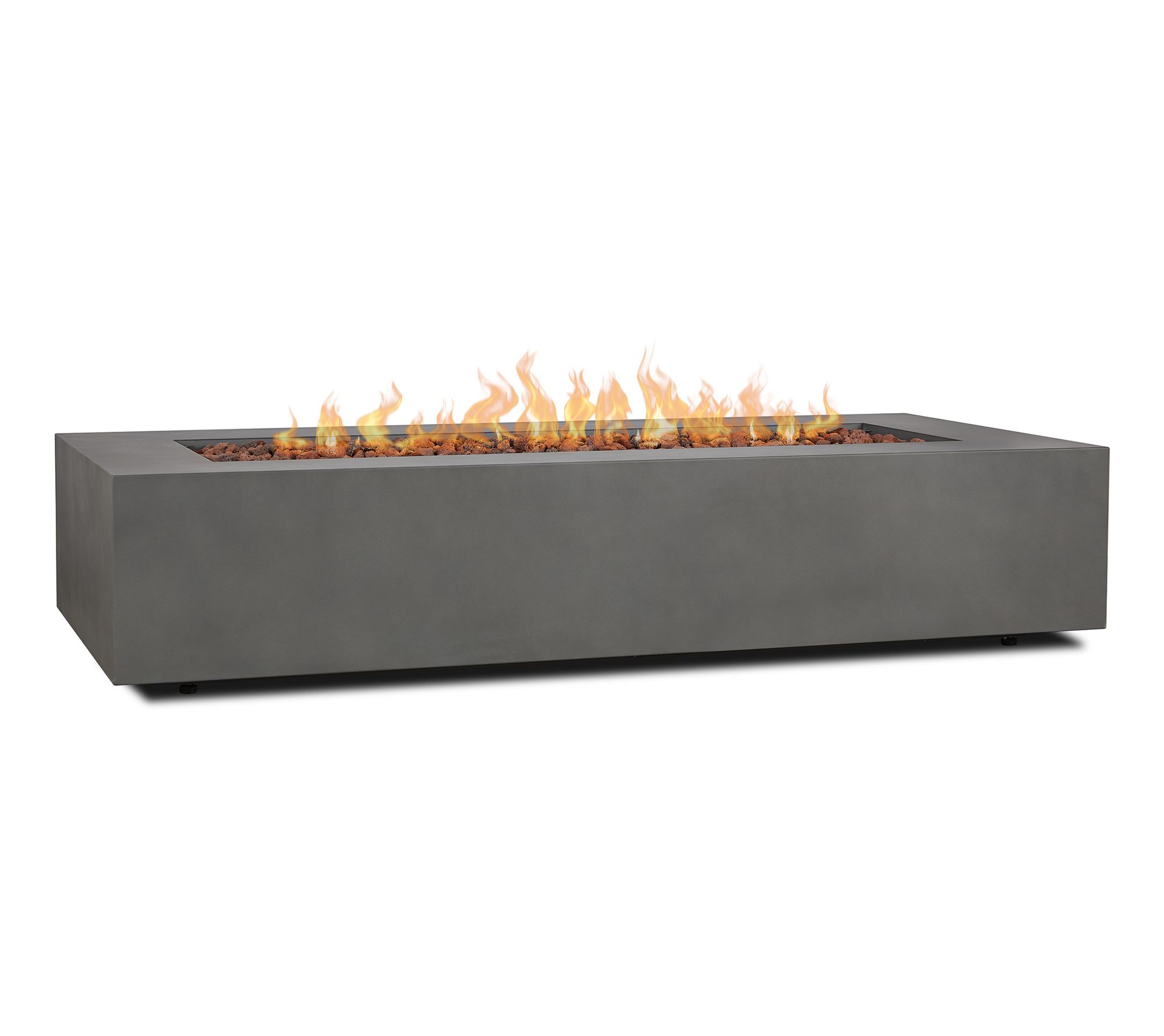 Real Flame Aegean Rectangle LP Fire Table w/ NG Conv