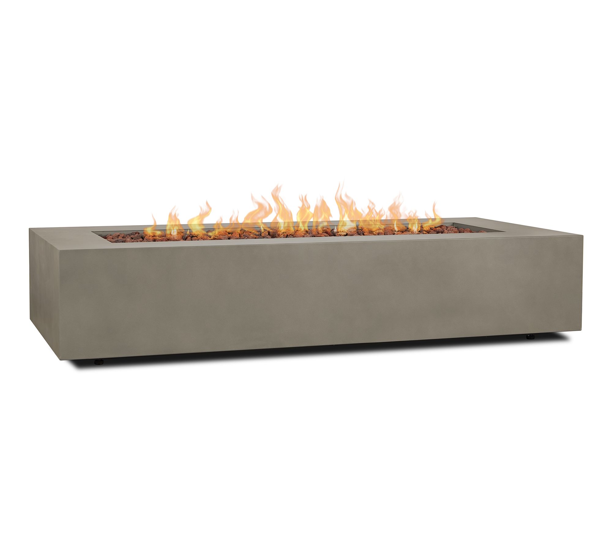 Real Flame Aegean Rectangle LP Fire Table w/ NG Conv