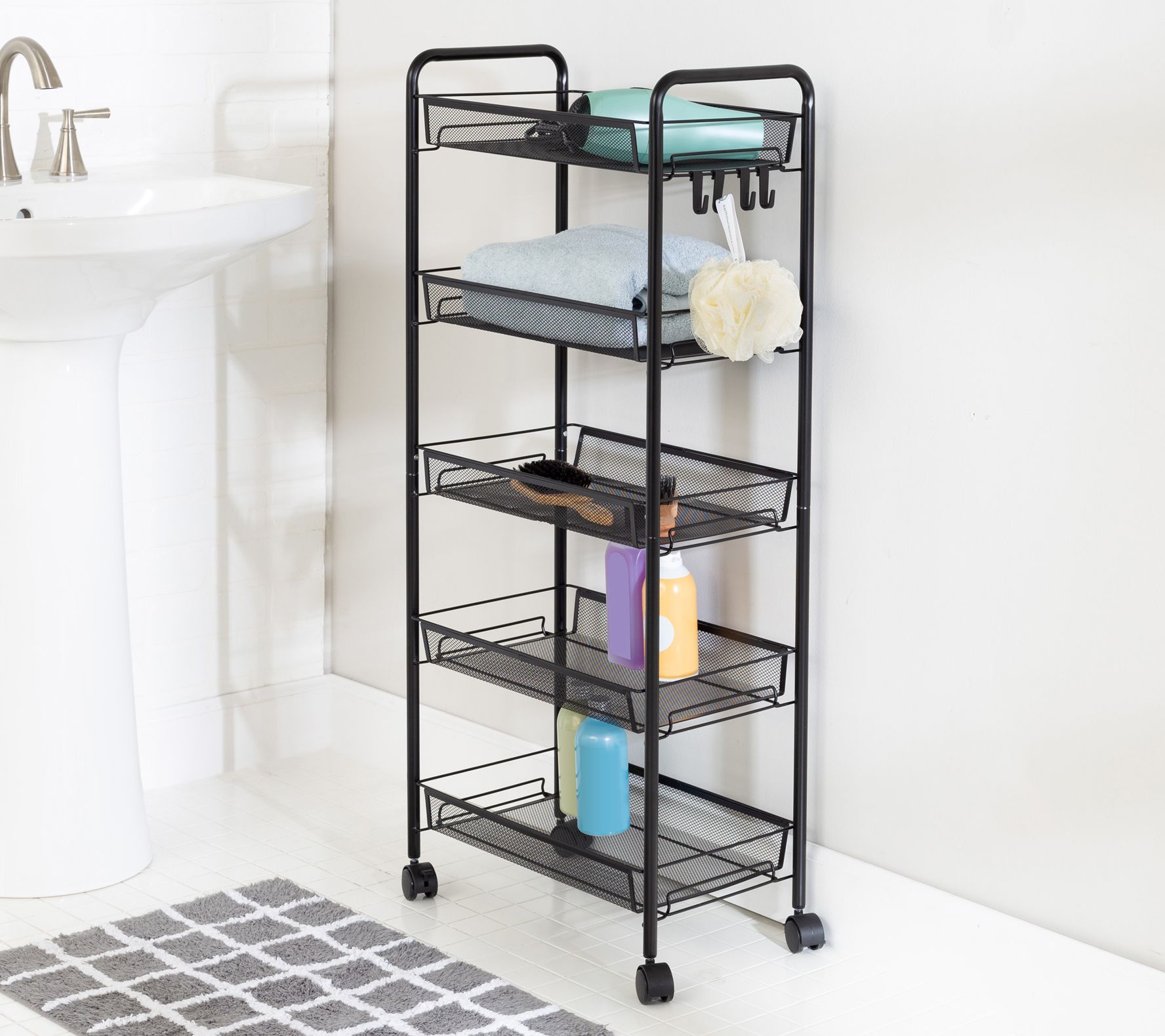 HoneyCanDo 5Tier Rolling Storage Cart