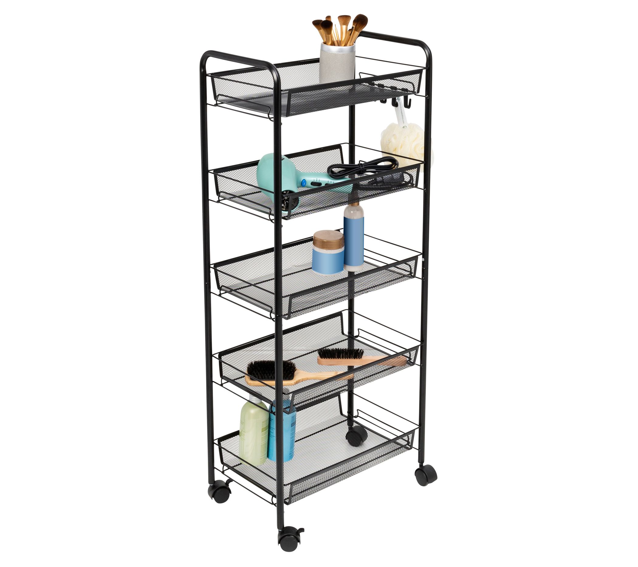 Honey-Can-Do 5-Tier Rolling Storage Cart - QVC.com