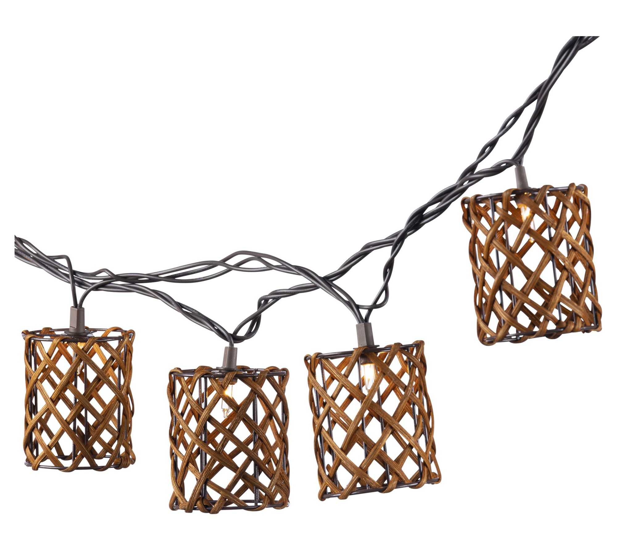 6-ft L Rattan W eave Cylindrica l Patio Lights by Gerson Co