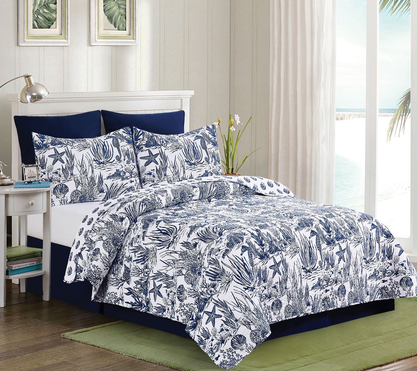Reef Shores 2-Piece Cotton Twin Quilt Set by Valerie