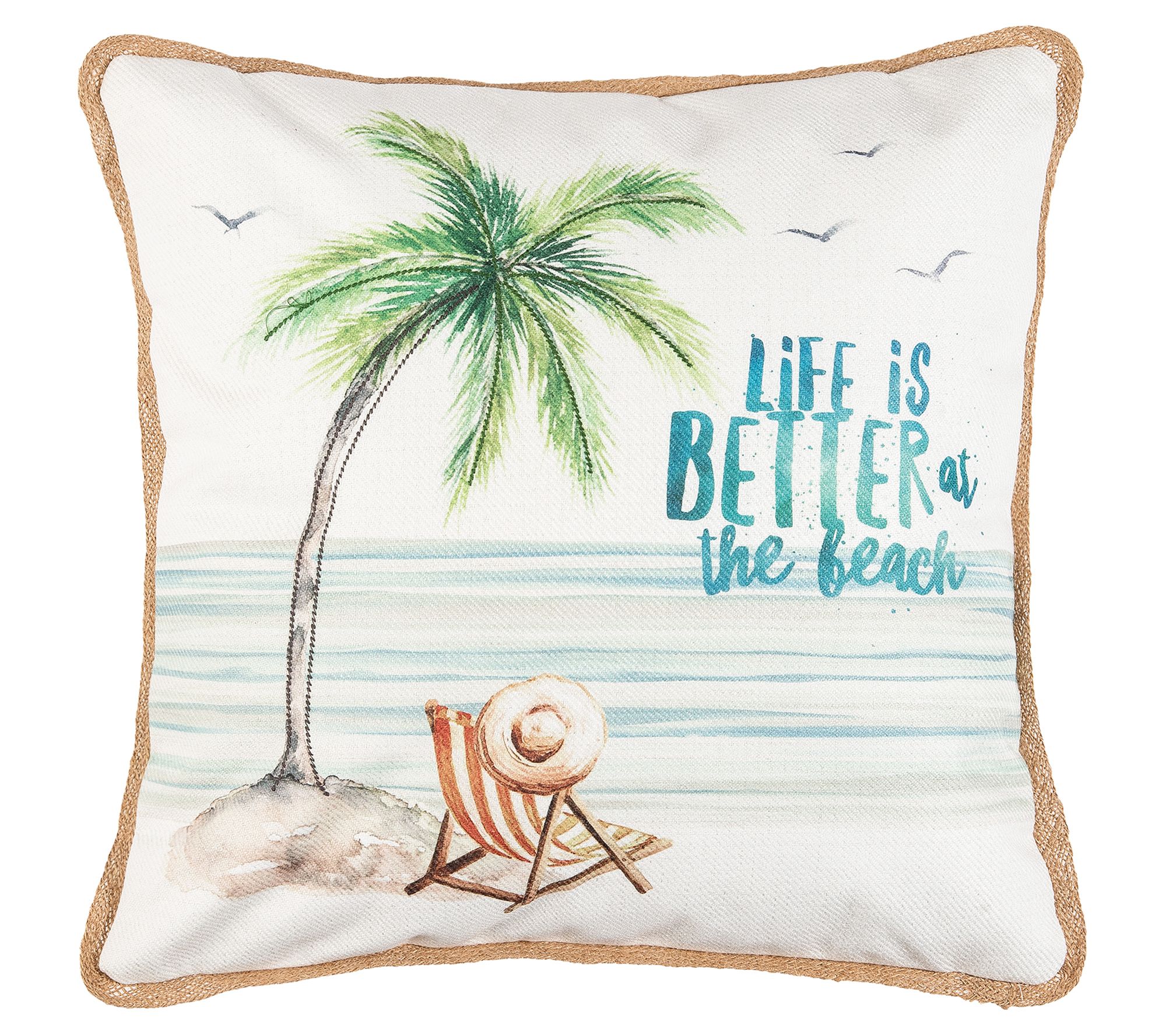 C&F Home 18" x 18" Life Is Better At The BeachThrow Pillow