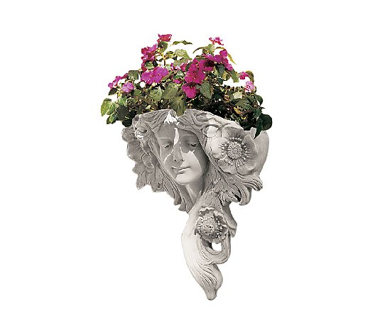 Design Toscano Poppies and Tresses Wall Sculpture and Planter