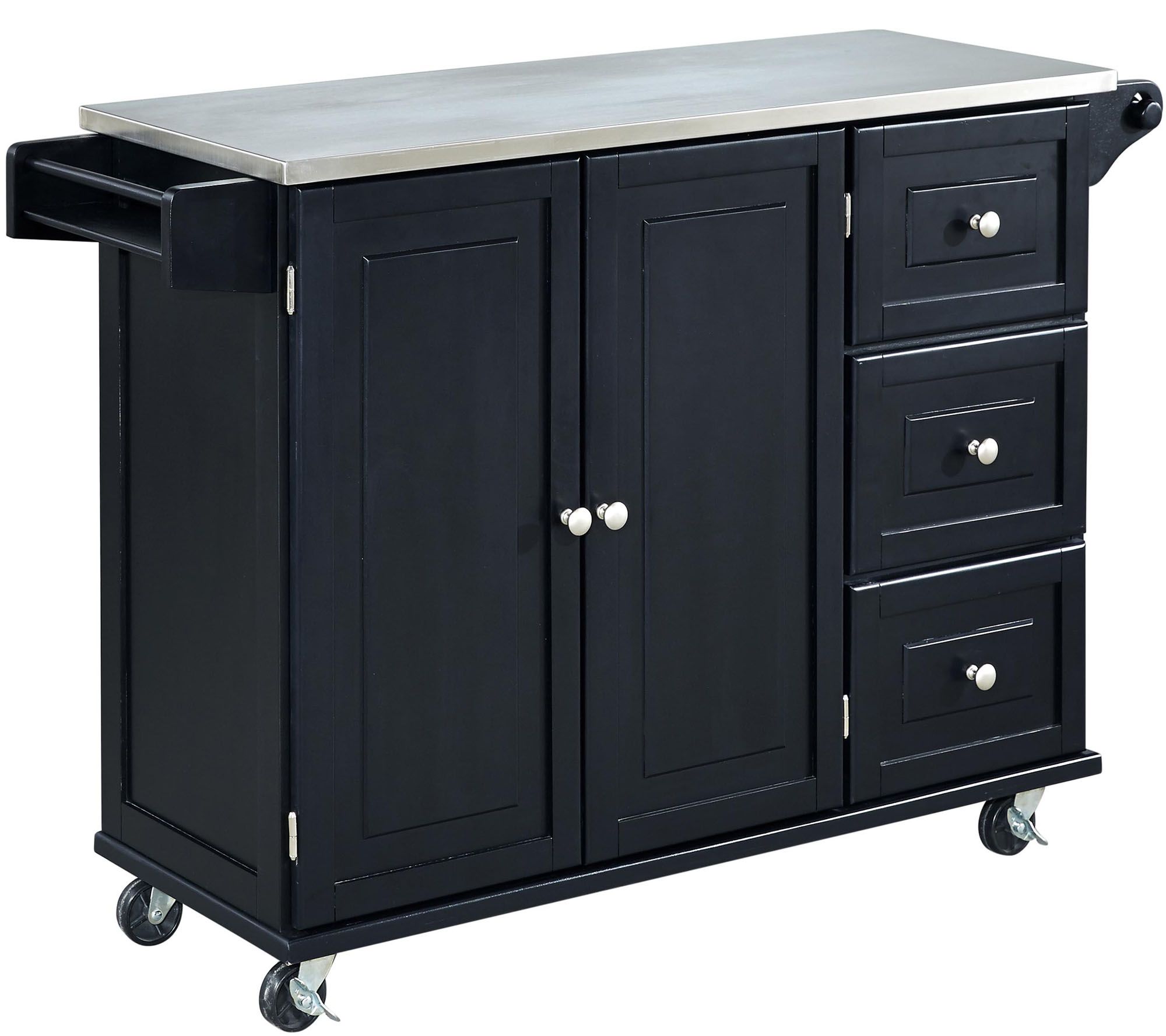 Home Styles Liberty Kitchen Cart with StainlessSteel Top