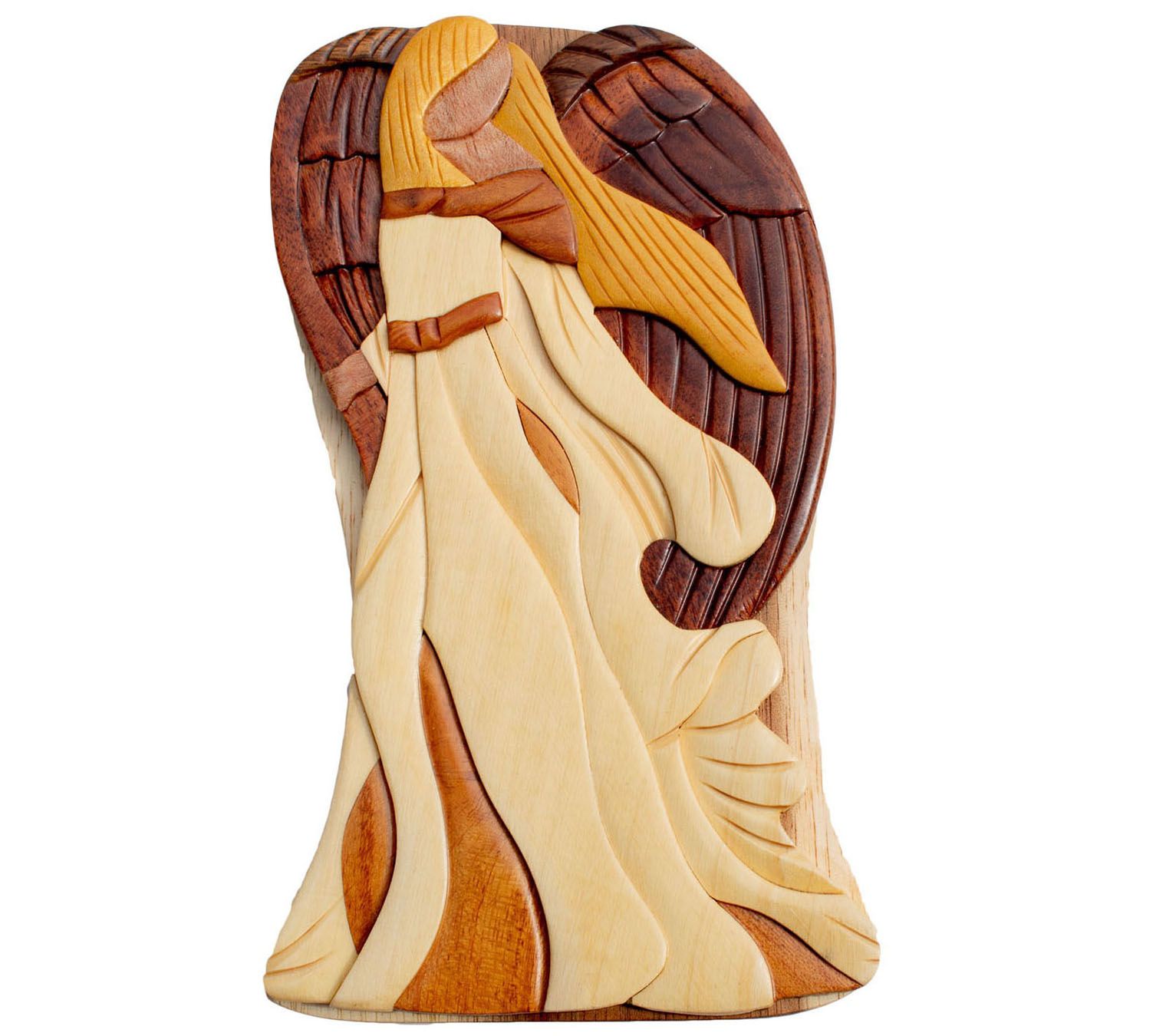 Carver Dan's Blonde Angel Puzzle Box with Magnet Closures
