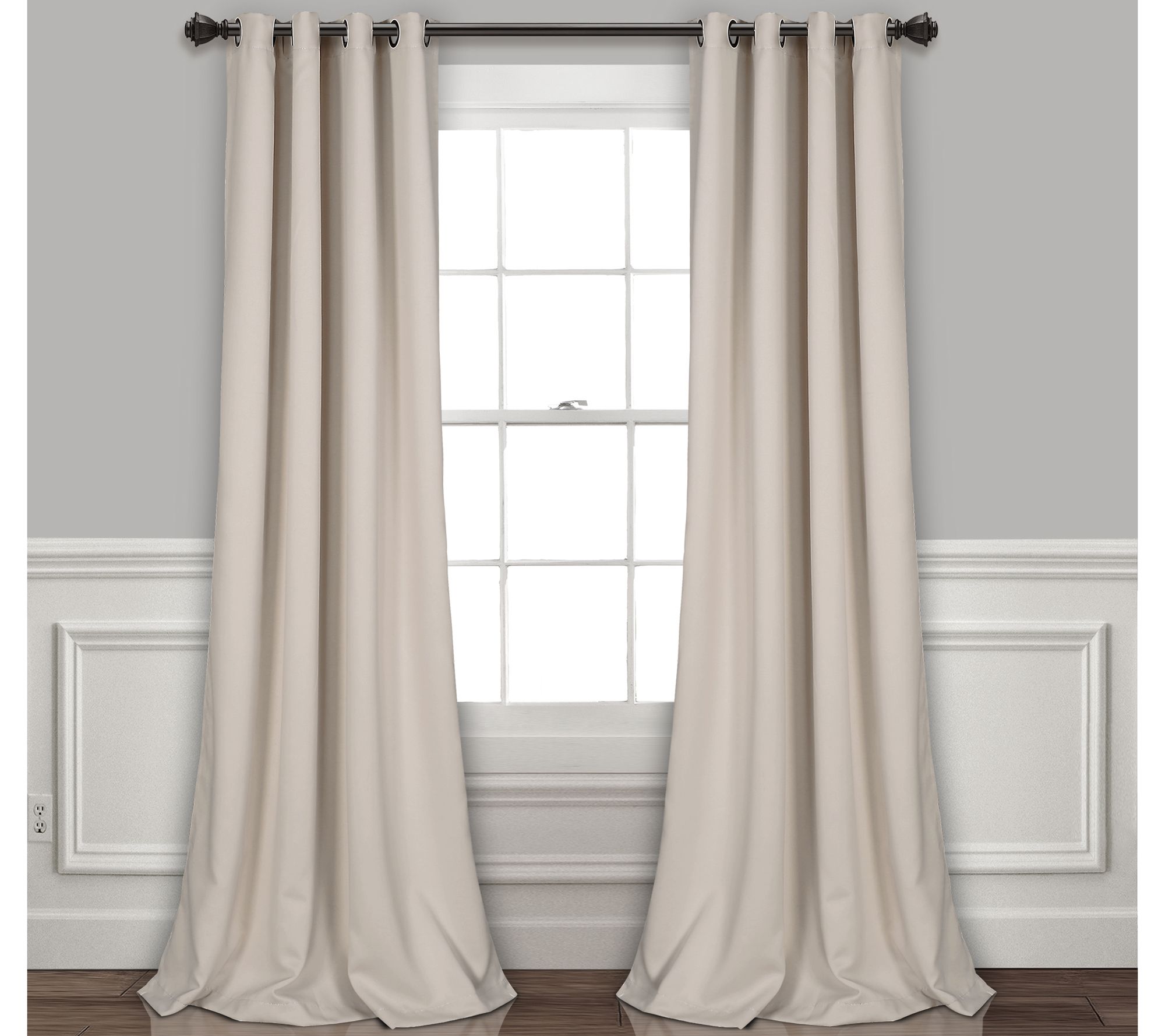 Grommet Blackou t 52" x 108" Wi ndow Curtains b y Lush Decor