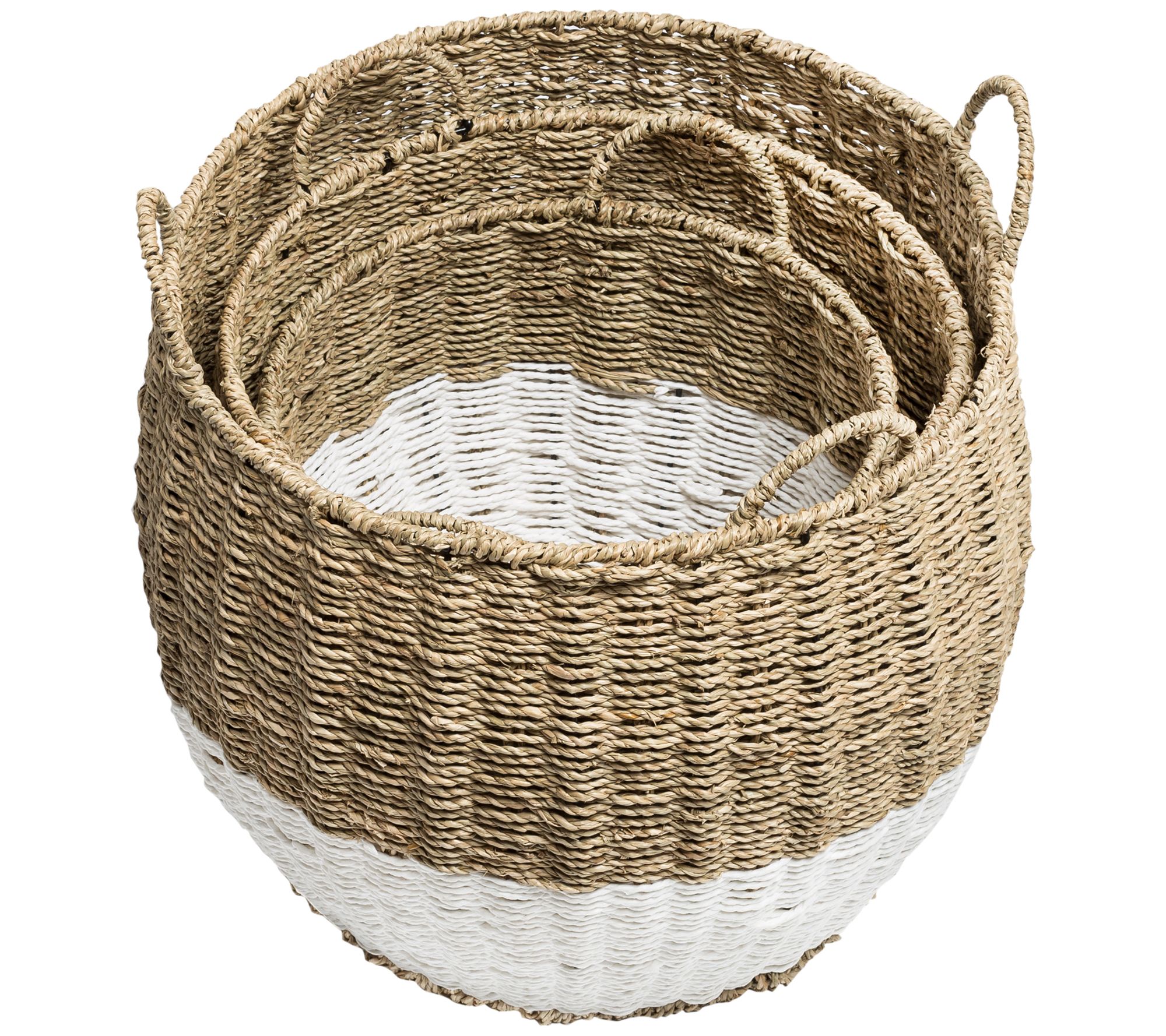 Honey-Can-Do Cotton Rope Nesting Storage Basket Set, Blue Ombre