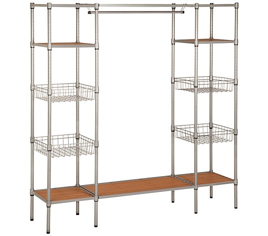 Honey-Can-Do Freestanding Steel Closet with Basket Shelves
