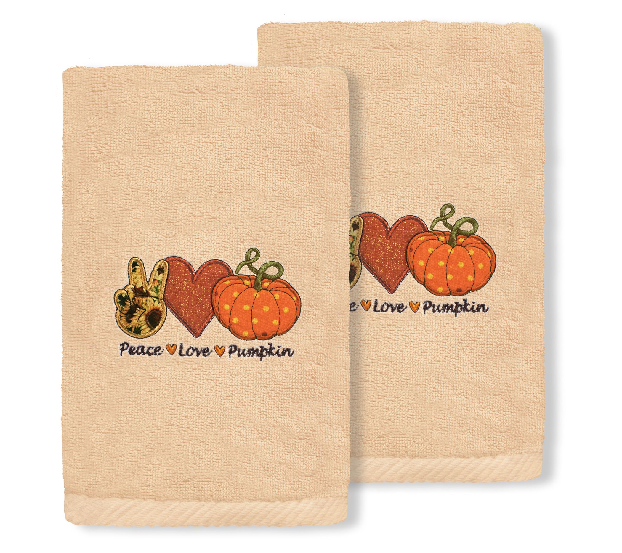 Set of 2 THE BEACH IS MY HAPPY PLACE Terry Kitchen Towels by Kay