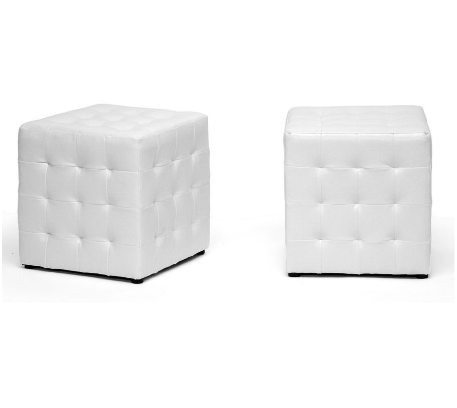 Siskal Modern Cube Ottoman Set of 2