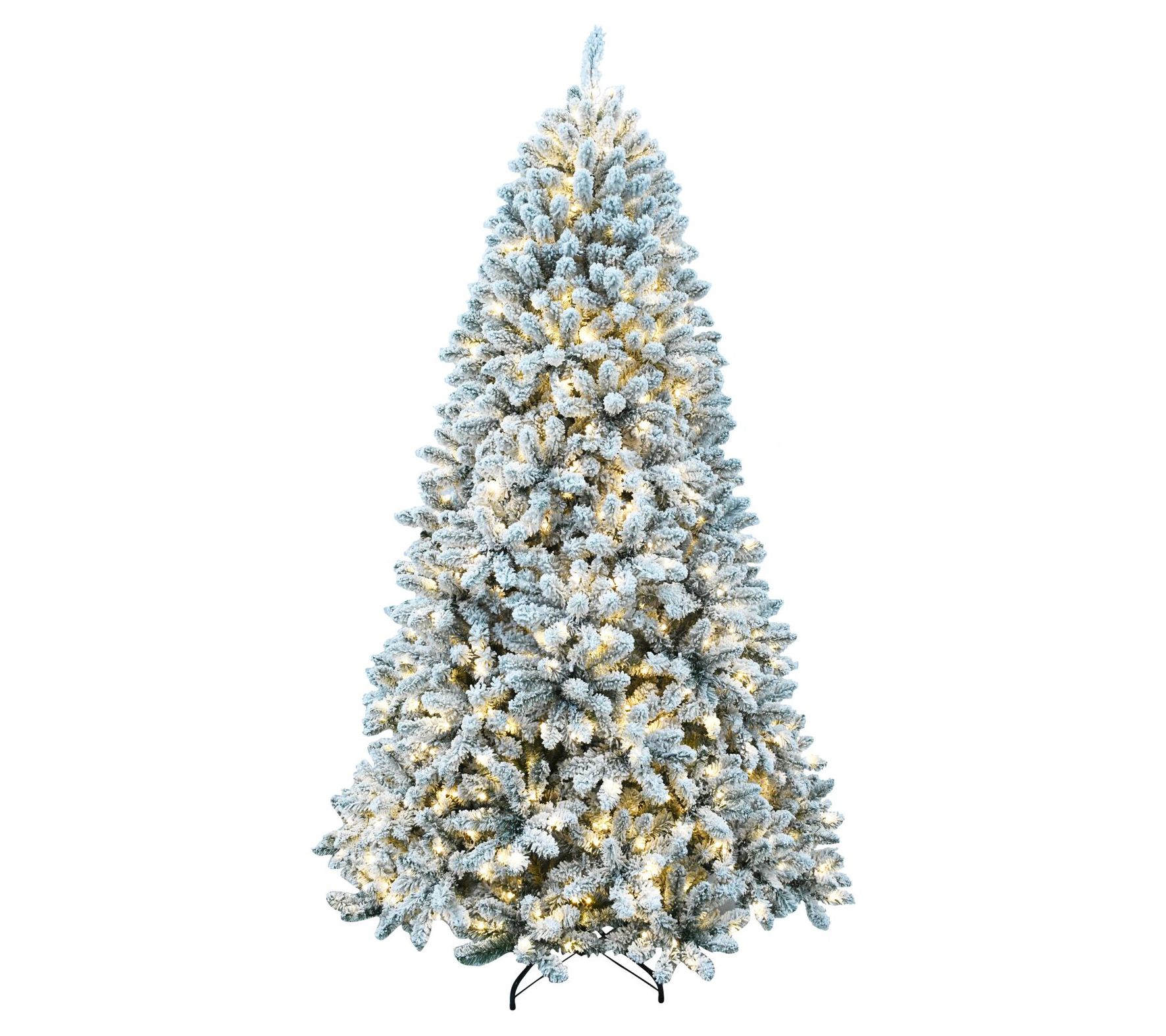 Fraser Hill Farm 9' Flocked Winter Snow Pine Christmas Tree