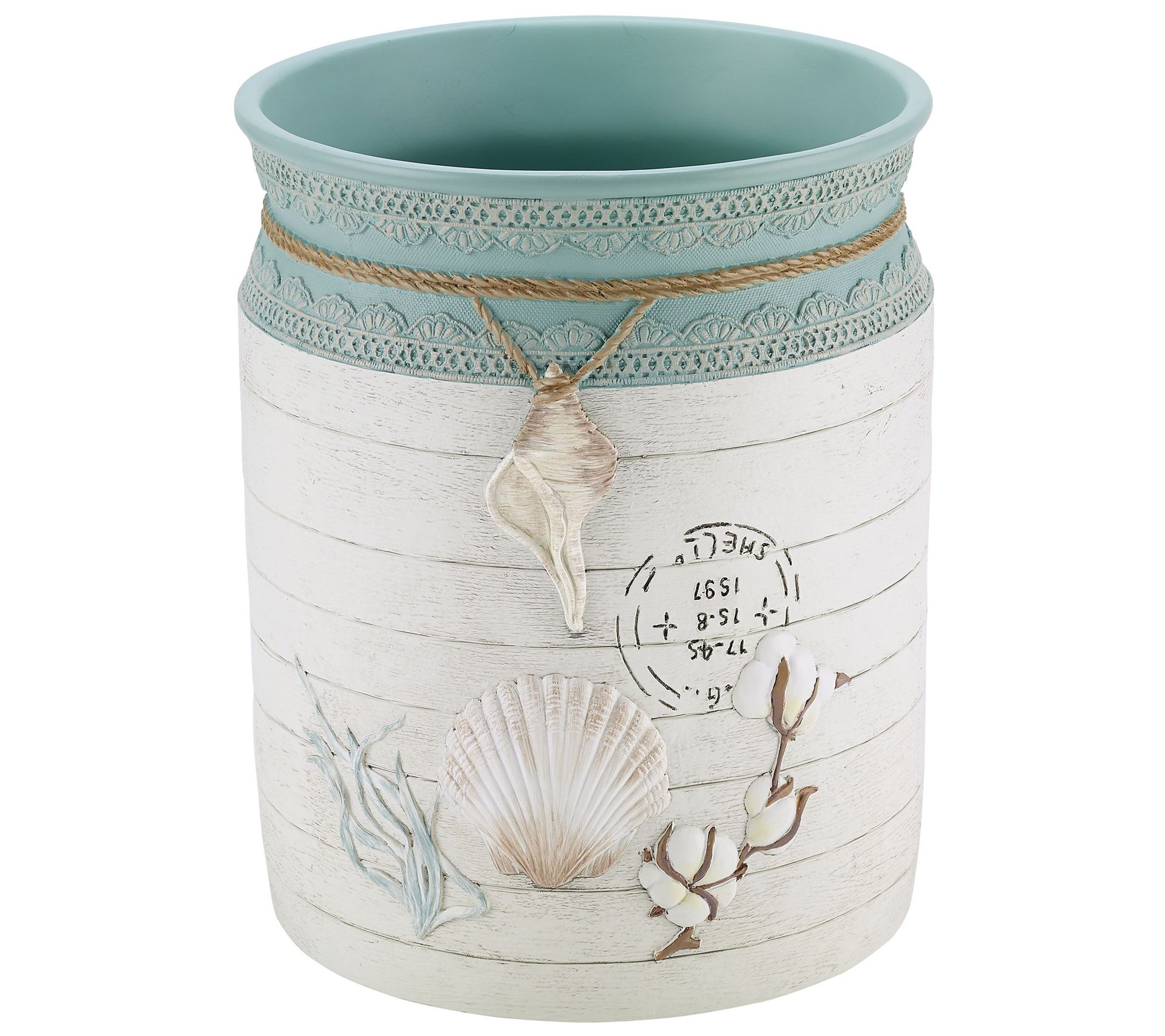 Avanti Linens Farmhouse Shell Wastebasket