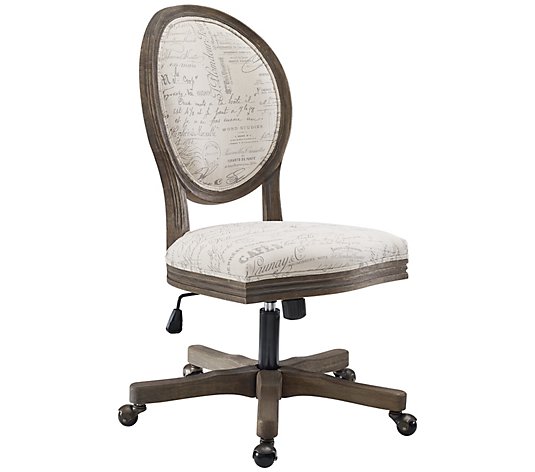 Linon Home Tallia Script Home Office Chair W/ Adjustable Seat