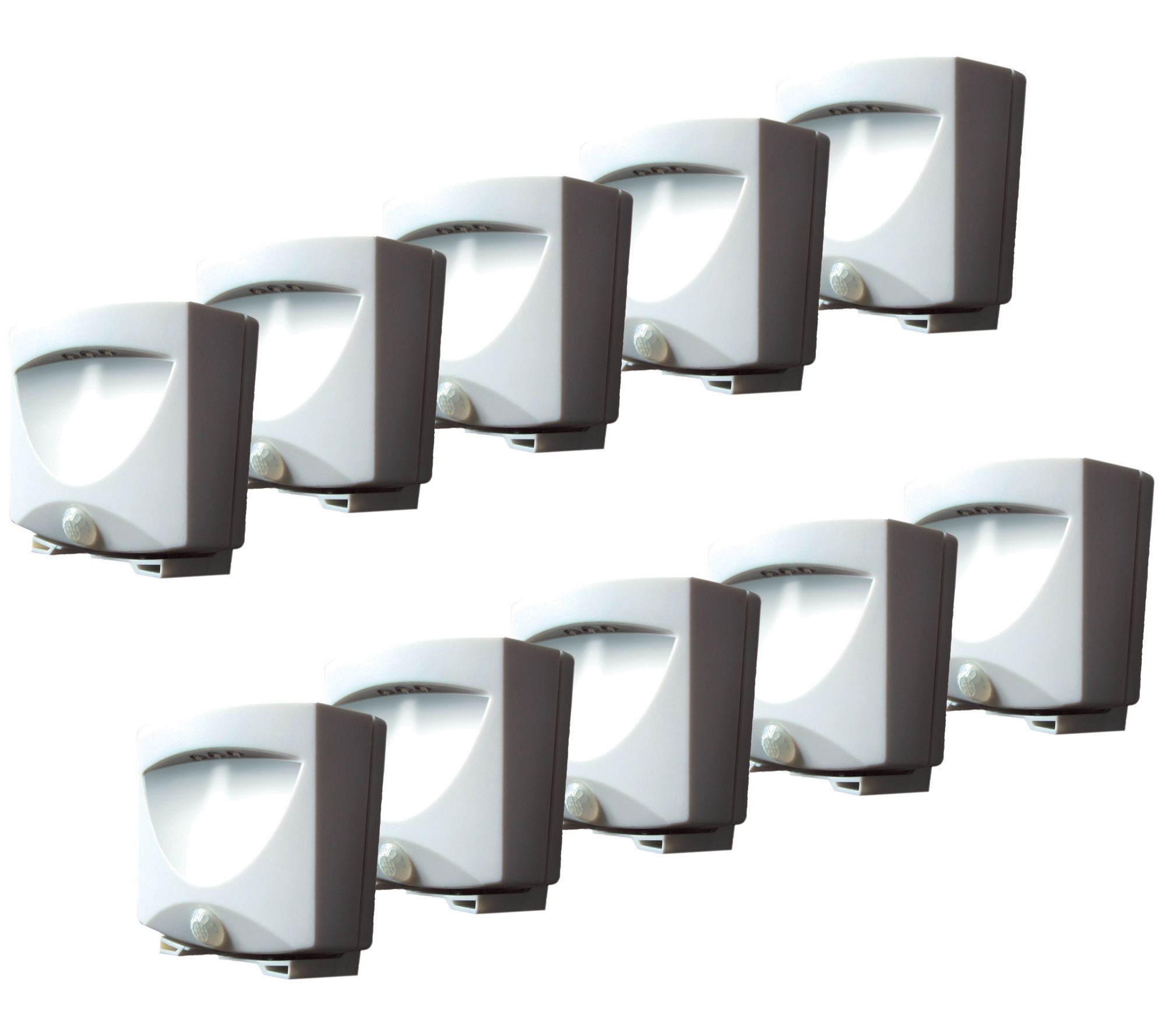 MAXSA 10-pack: Battery-Powered Motion-ActivatedOutdoor Night