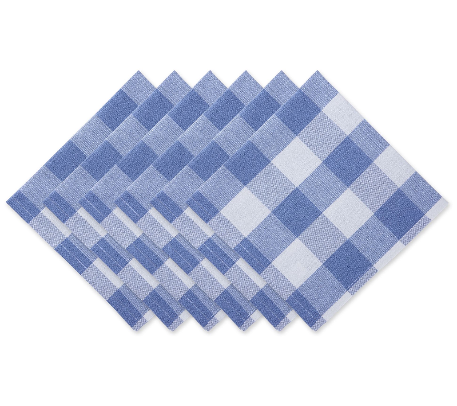 Design Imports Set of 6 Buffalo Check Napkins