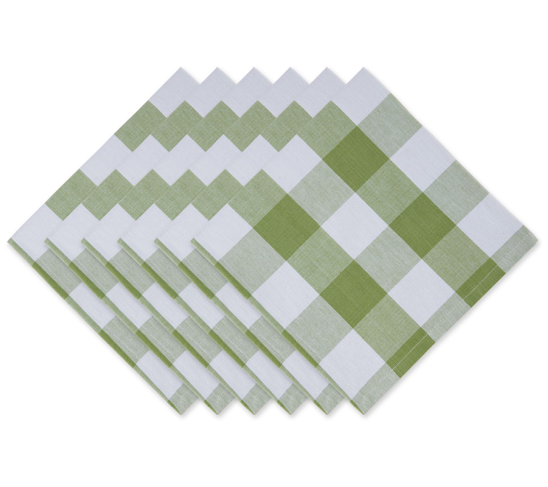 Design Imports Set of 6 Buffalo Check Napkins