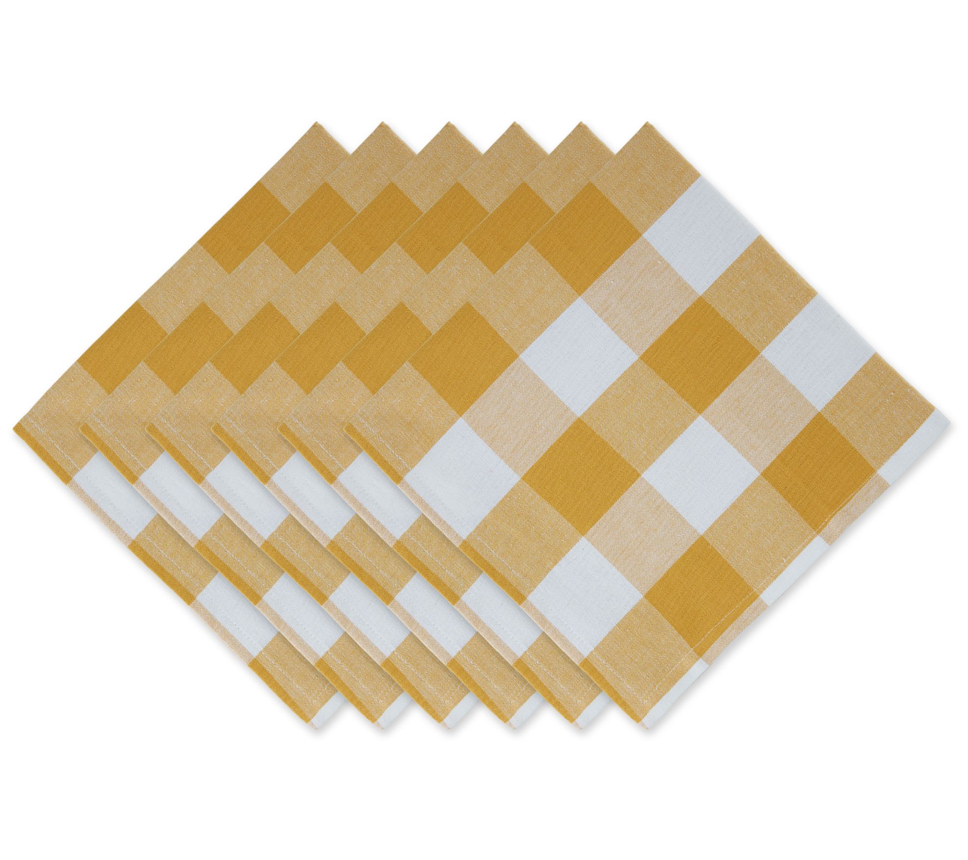 Design Imports Set of 6 Buffalo Check Napkins
