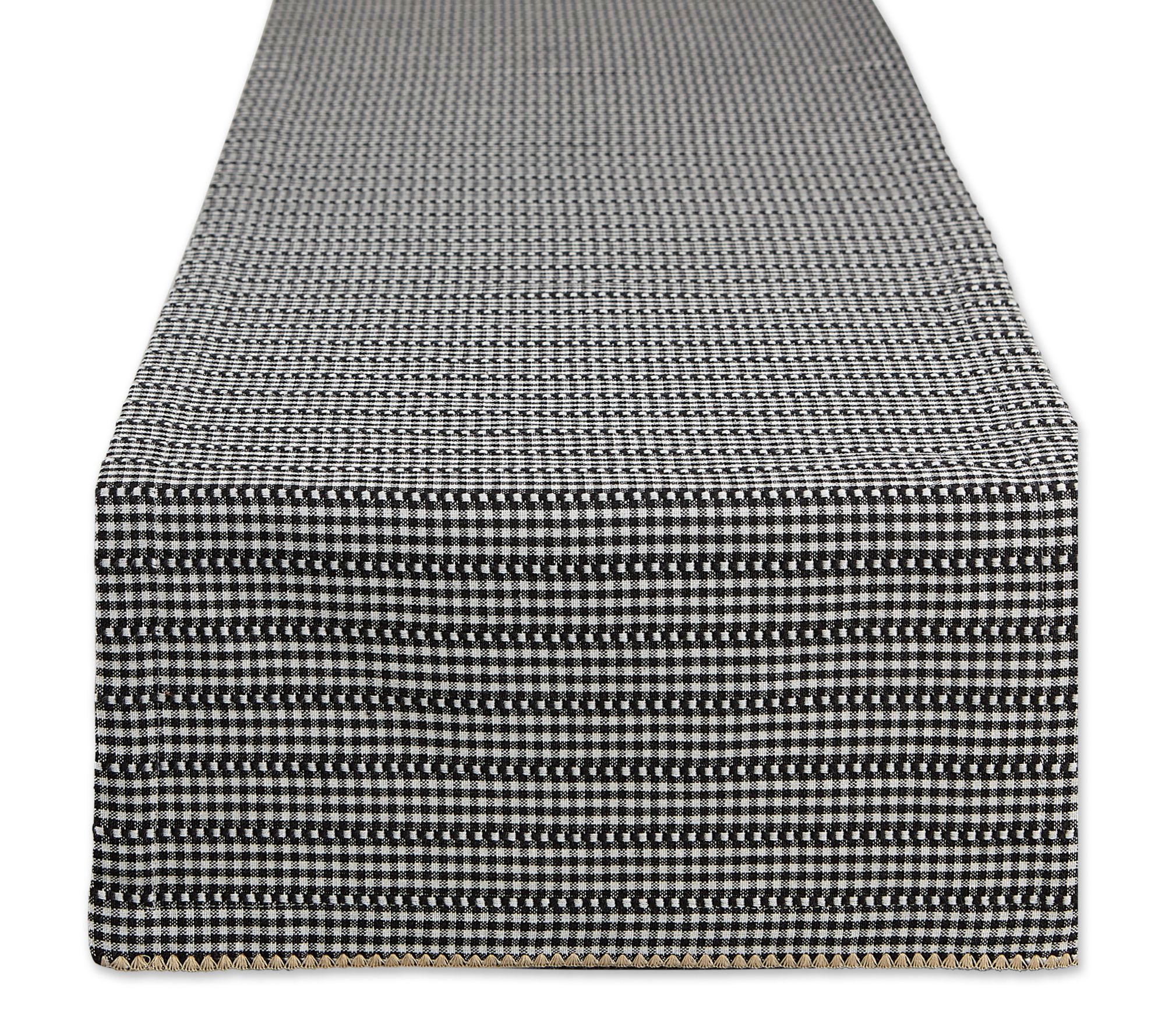 Design Imports Farmhouse Gingham Table Runner 1x72