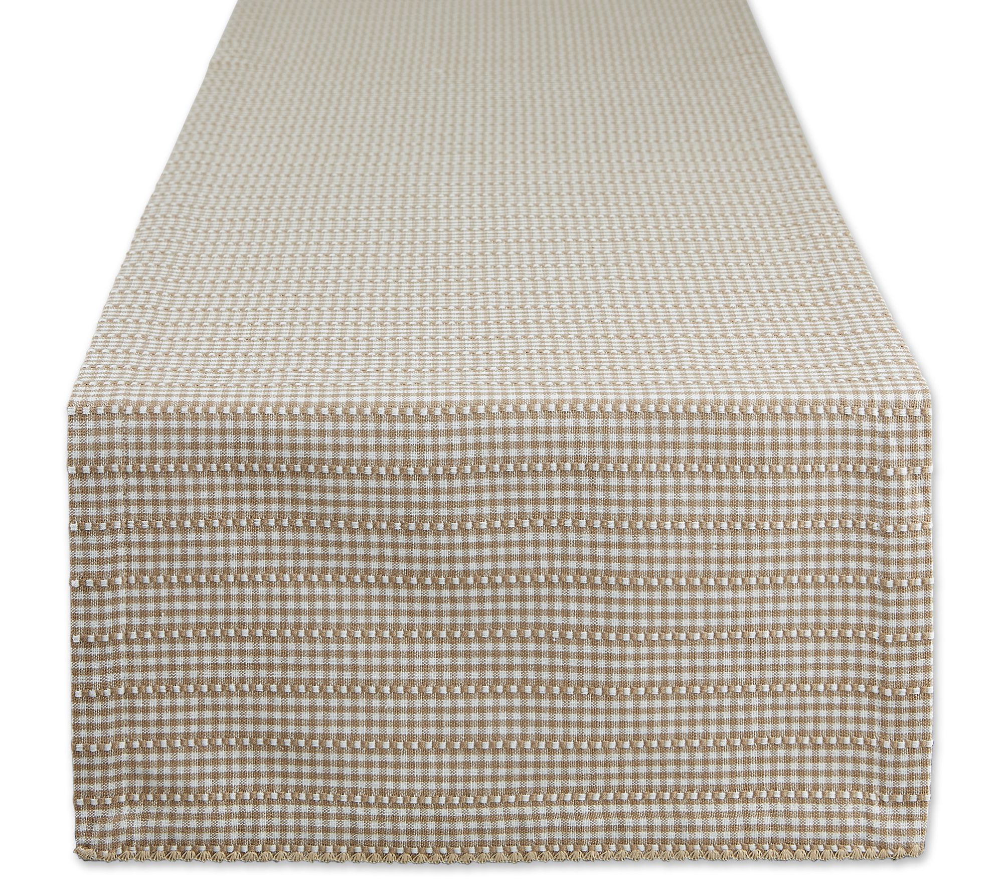 Design Imports Farmhouse Gingham Table Runner 1x72