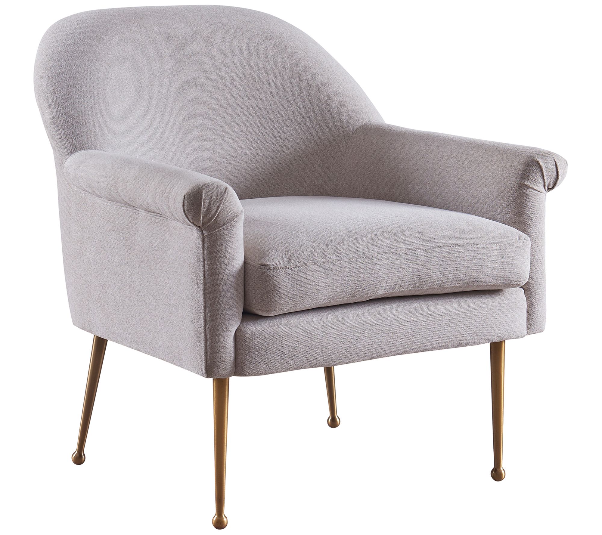 Armchair with brass online legs