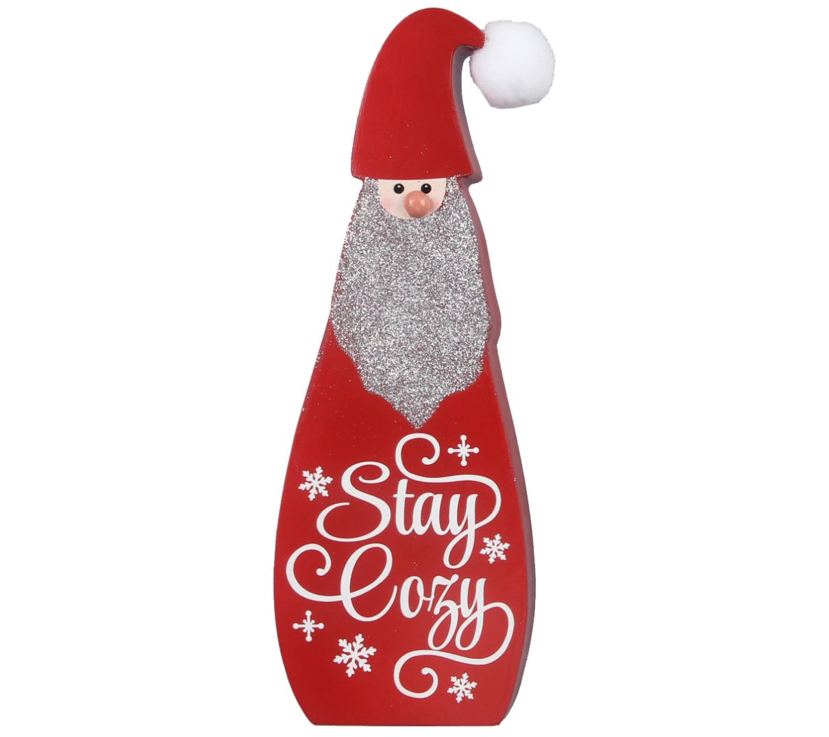 Young's Set of 3 Wood Tabletop Santa