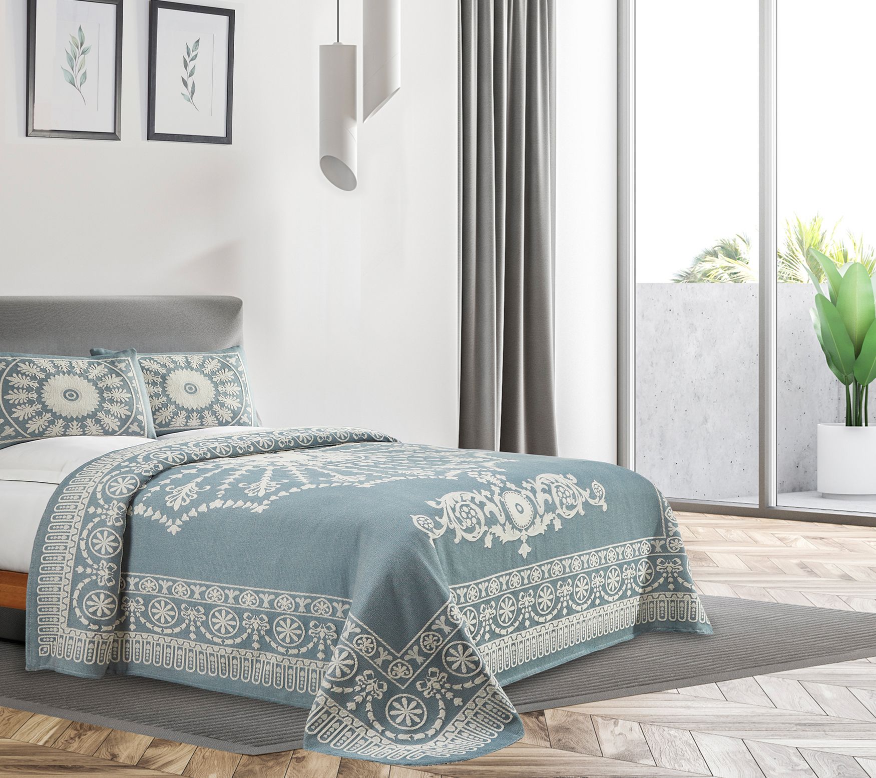 Superior Lightweight Cotton Blend Oversized Bedspread, King