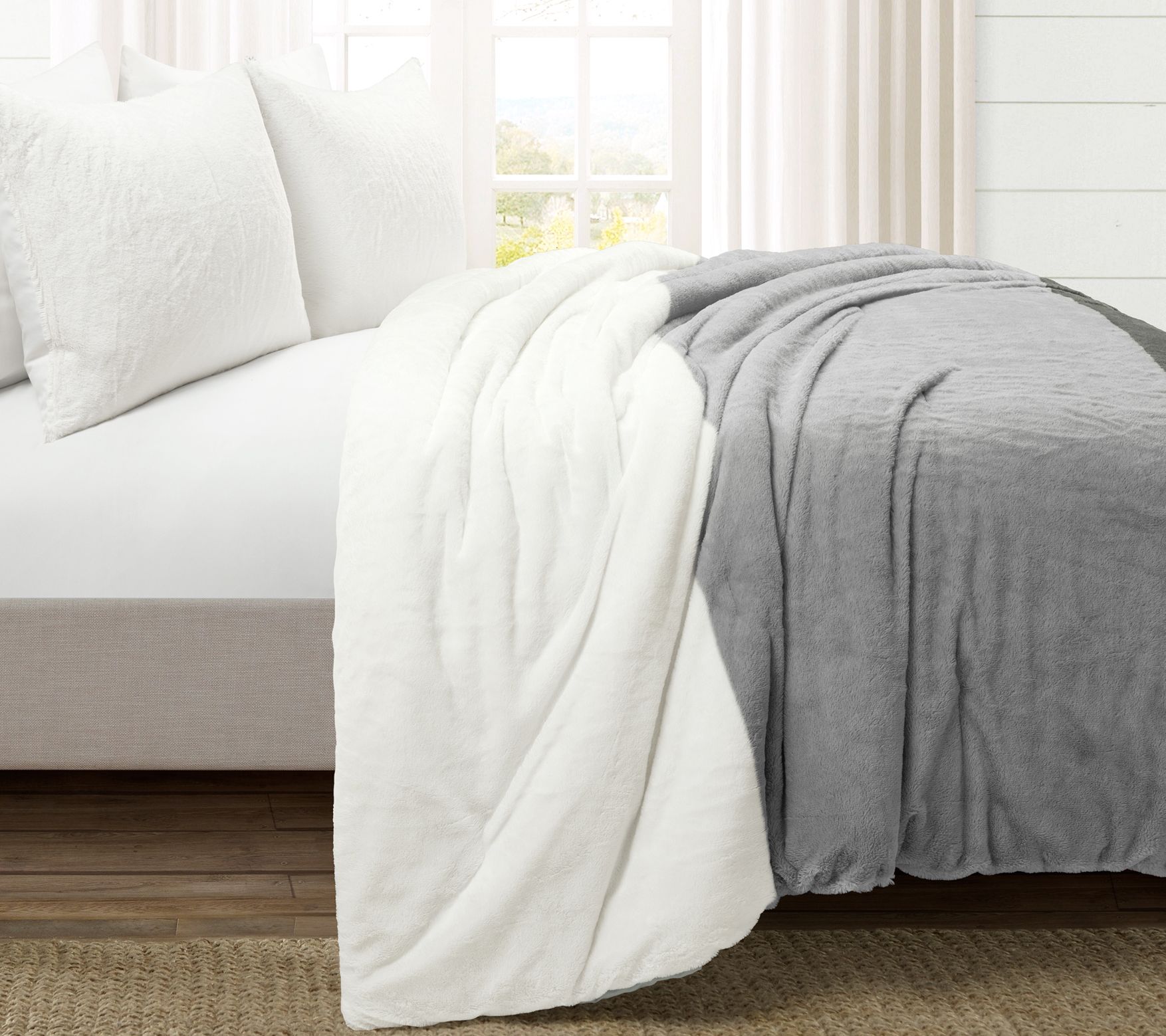 Lush Decor Farmhouse Color Block Ultra Comforter 3Pc King - QVC.com