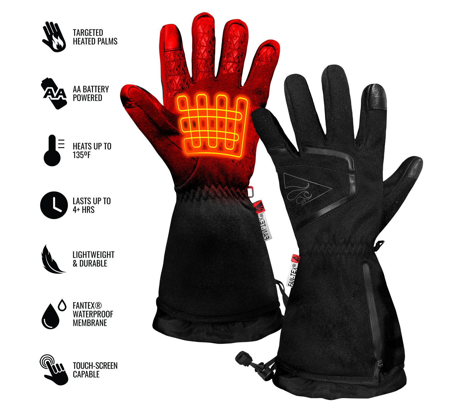 ActionHeat Men's AA Battery Heated Featherweight Gloves
