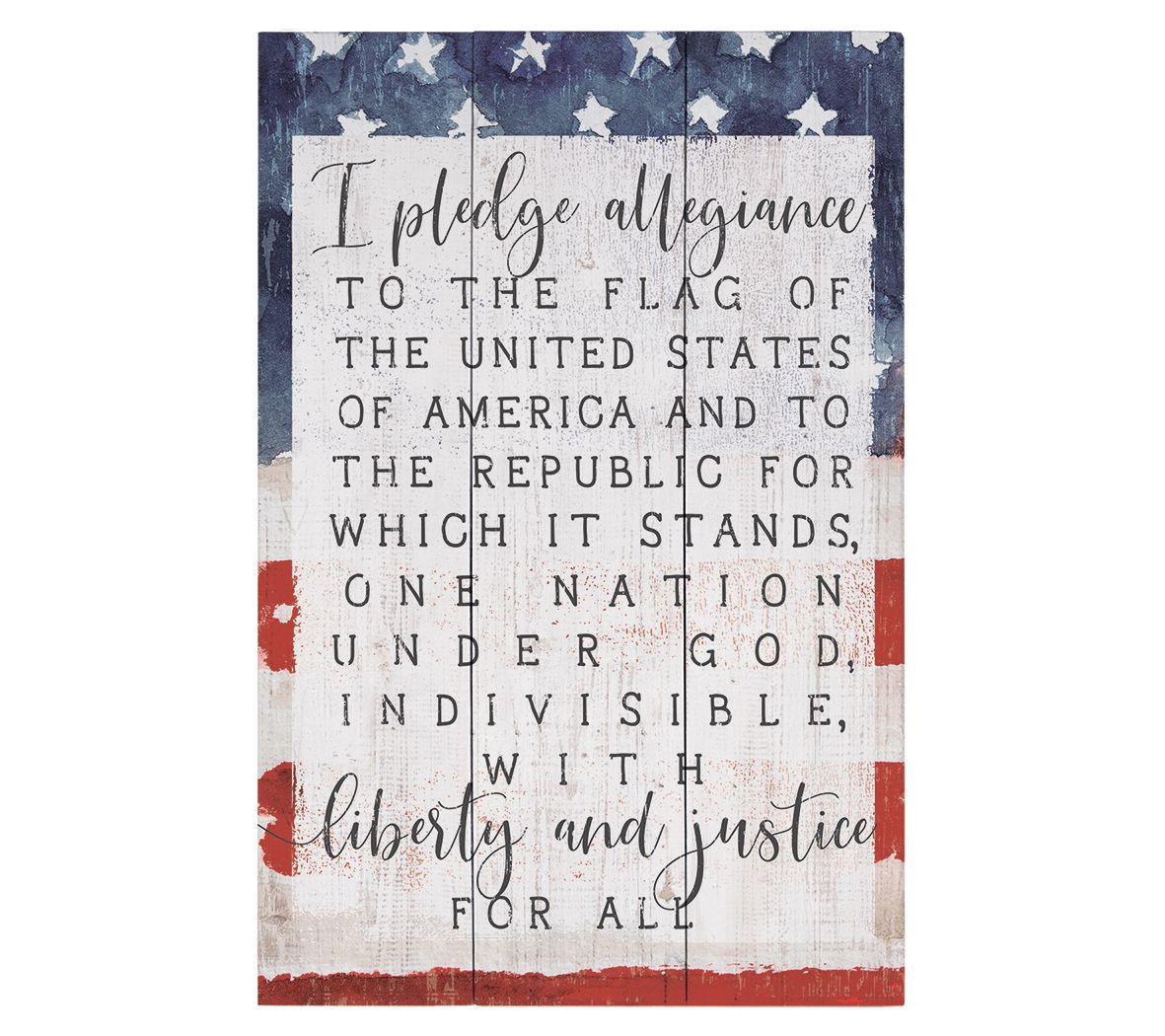 Sincere Surroundings 16" Pledge of Allegiance Rstic Pallet