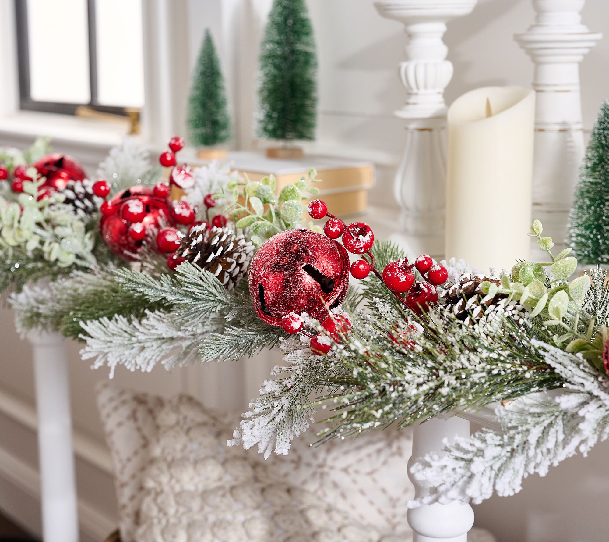 4' Jingle Bell, Berry and Pine Garland by Valerie