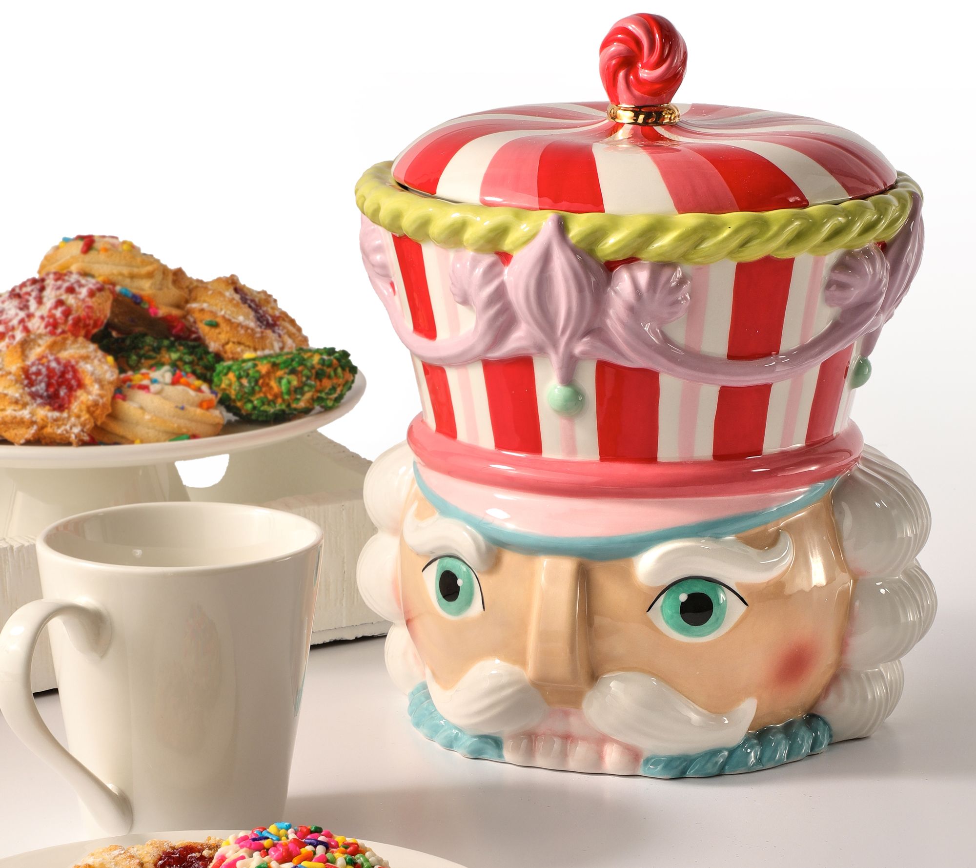 10" Nutcracker Head Cookie Jar by Valerie