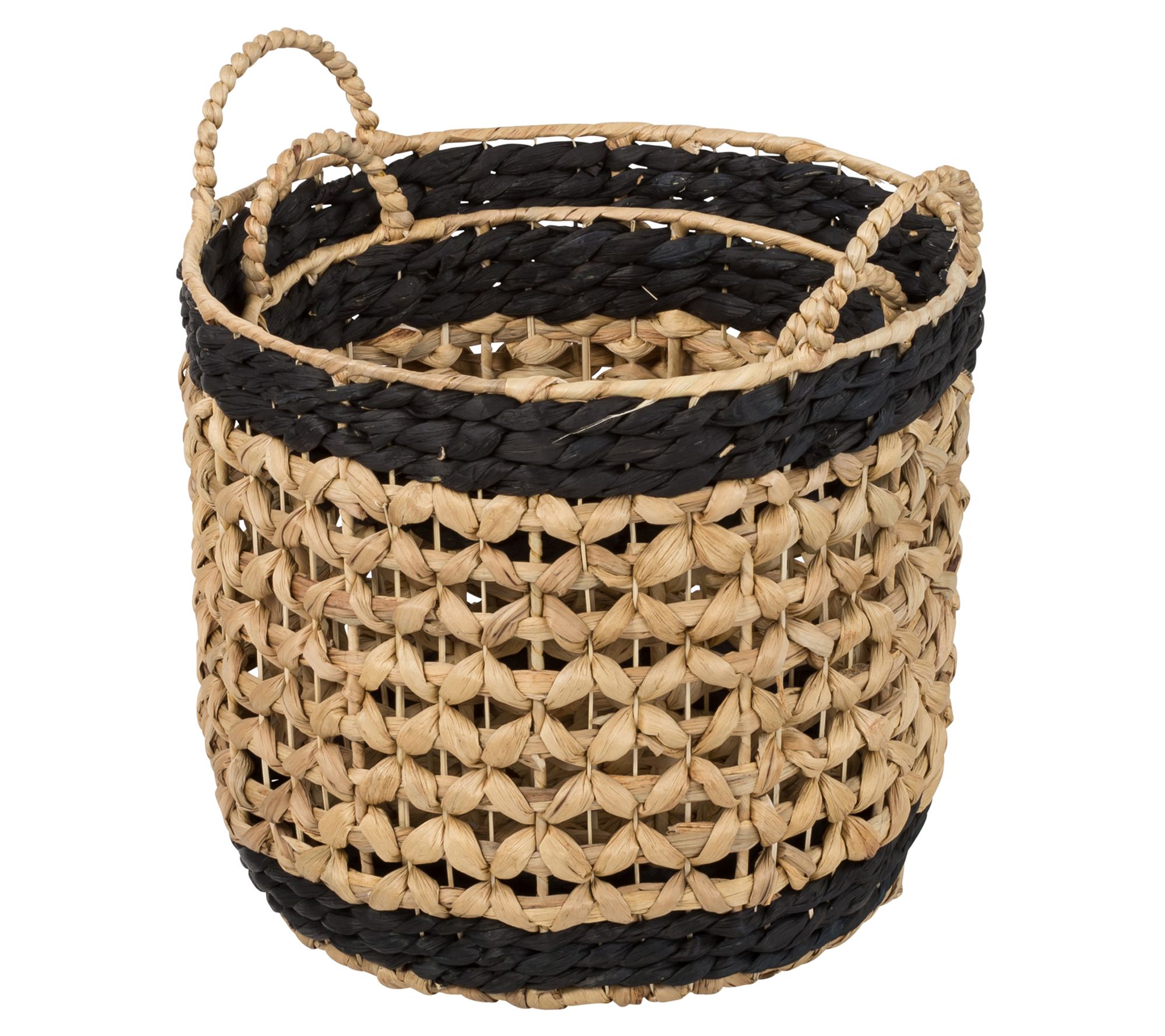 Honey-Can-Do Set of 3 Square Nested Baskets, NA tural ,Natural