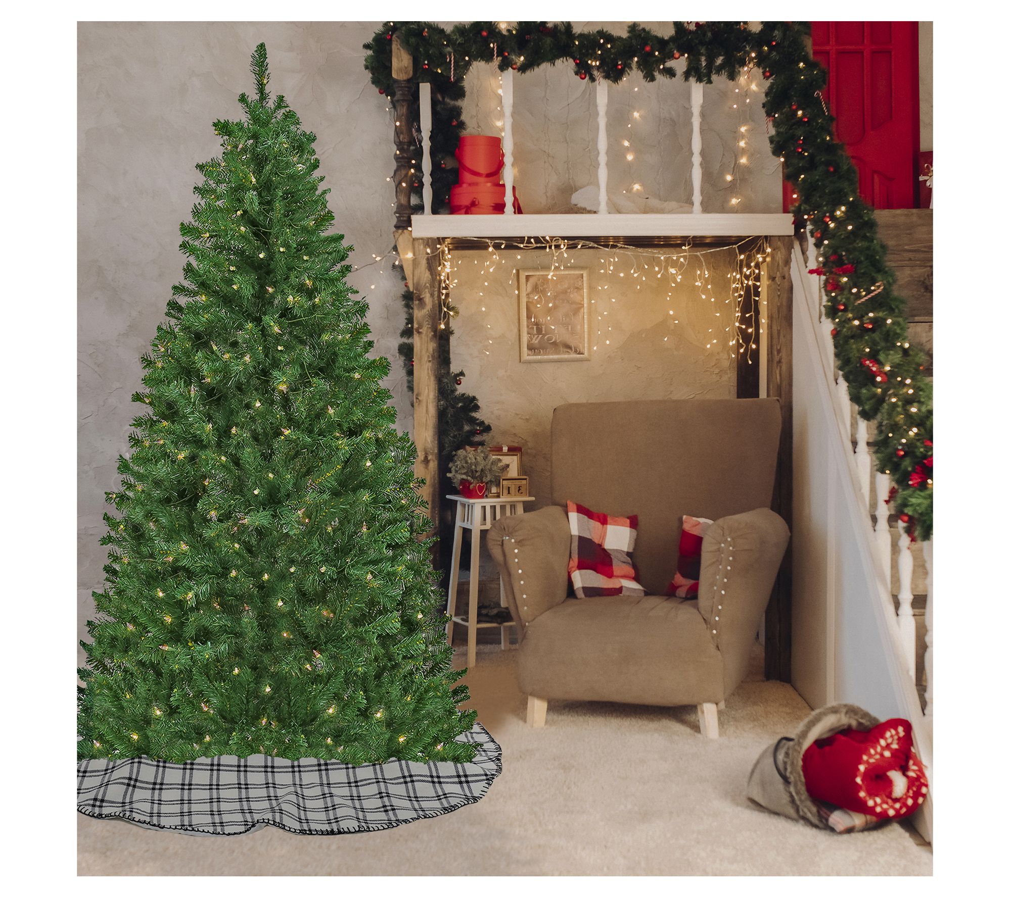 National Tree 6 ft. Acacia Tree with Clear Lights