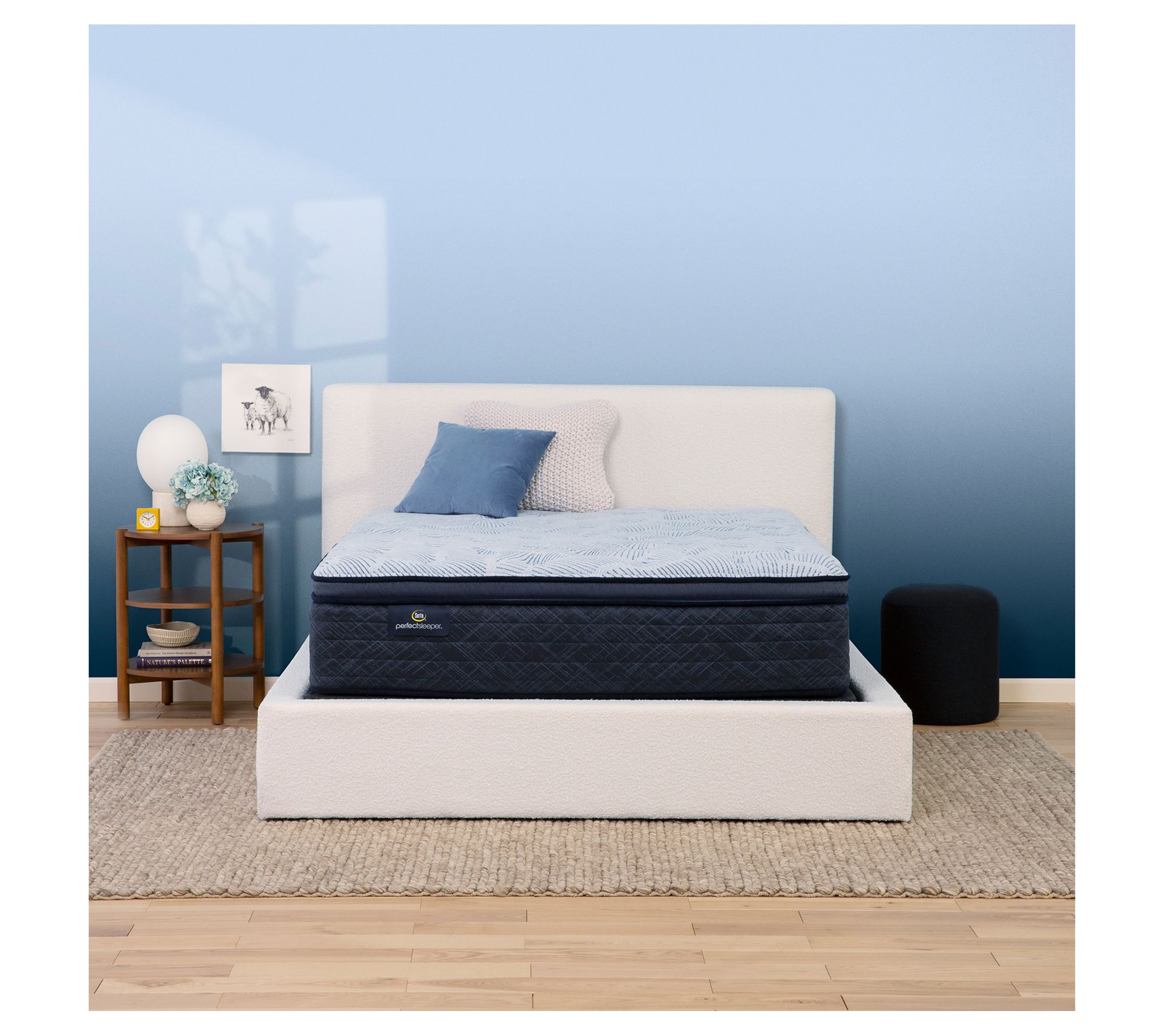 Serta Blue Lagoon Nights 14.5" Plush PT Mattress Set -Full