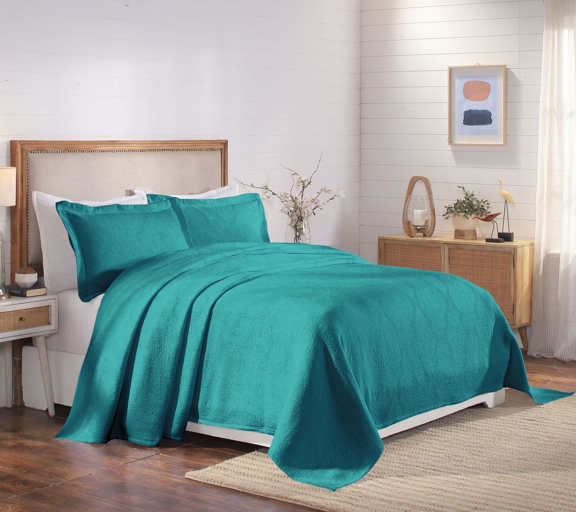 Superior Victory Cotton Matelasse Weave Bedspread Set- Twin
