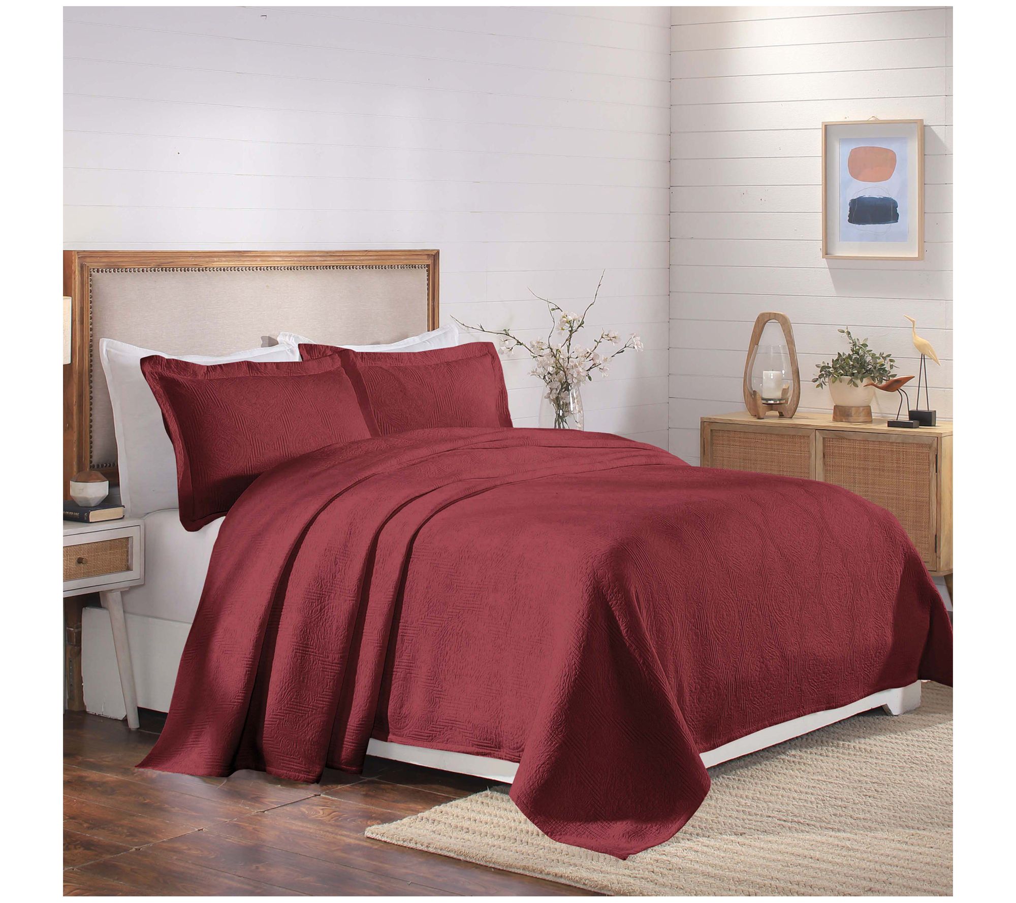 Superior Victory Cotton Matelasse Weave Bedspread Set- Twin
