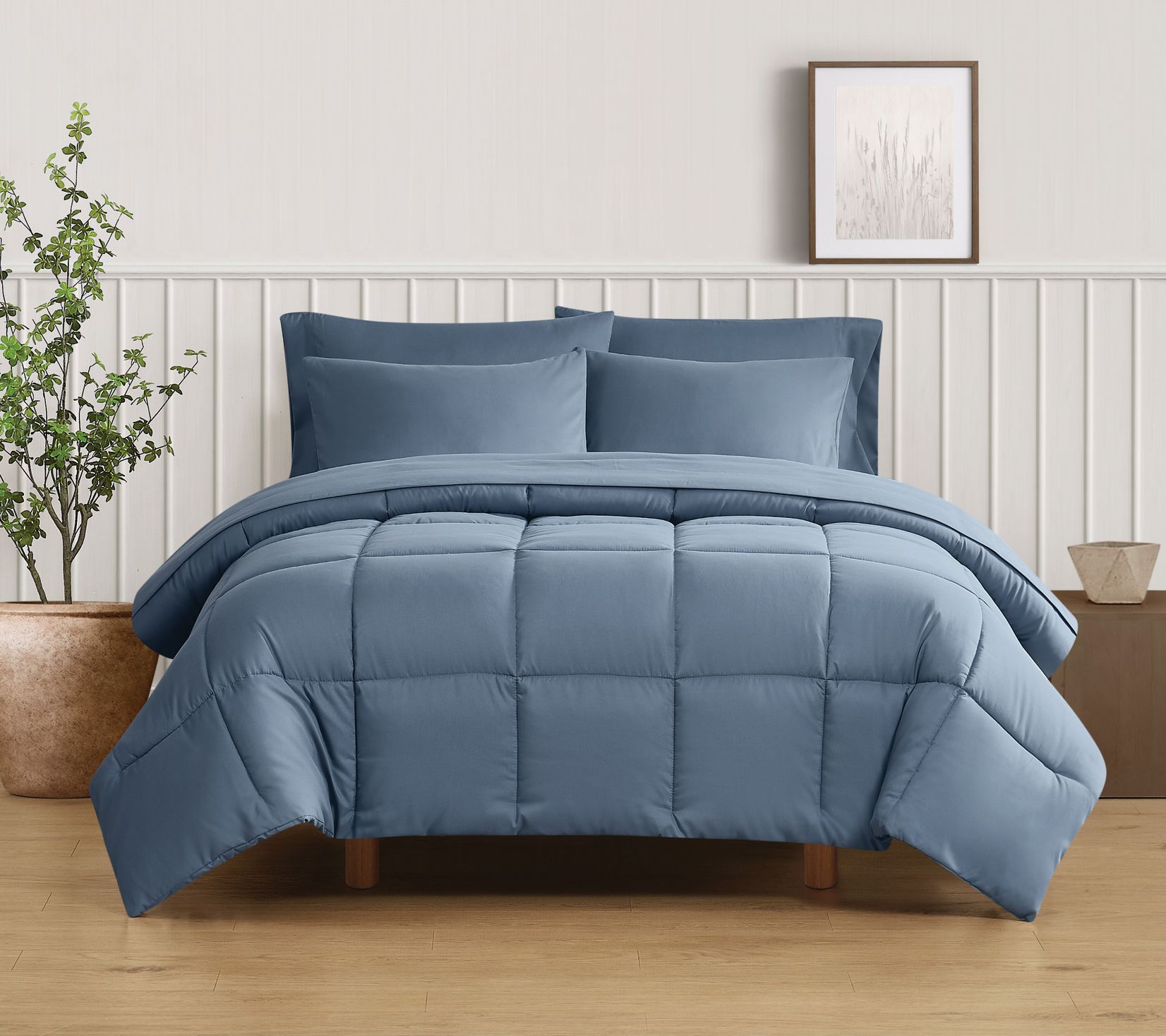 Truly Soft Green Solid Full/Queen 3 Piece Comforter Set