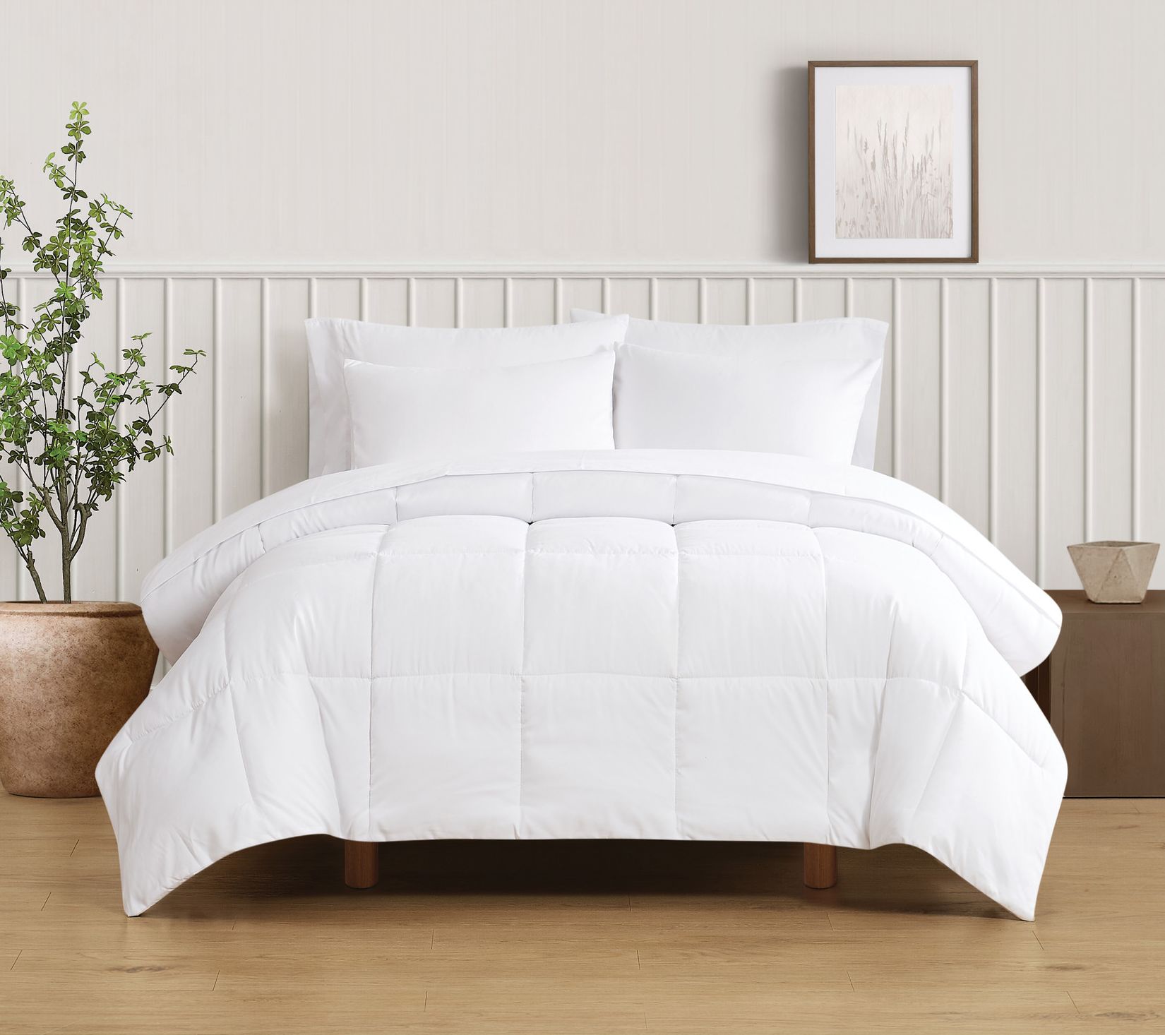 Truly Soft Green Solid Full/Queen 3 Piece Comforter Set