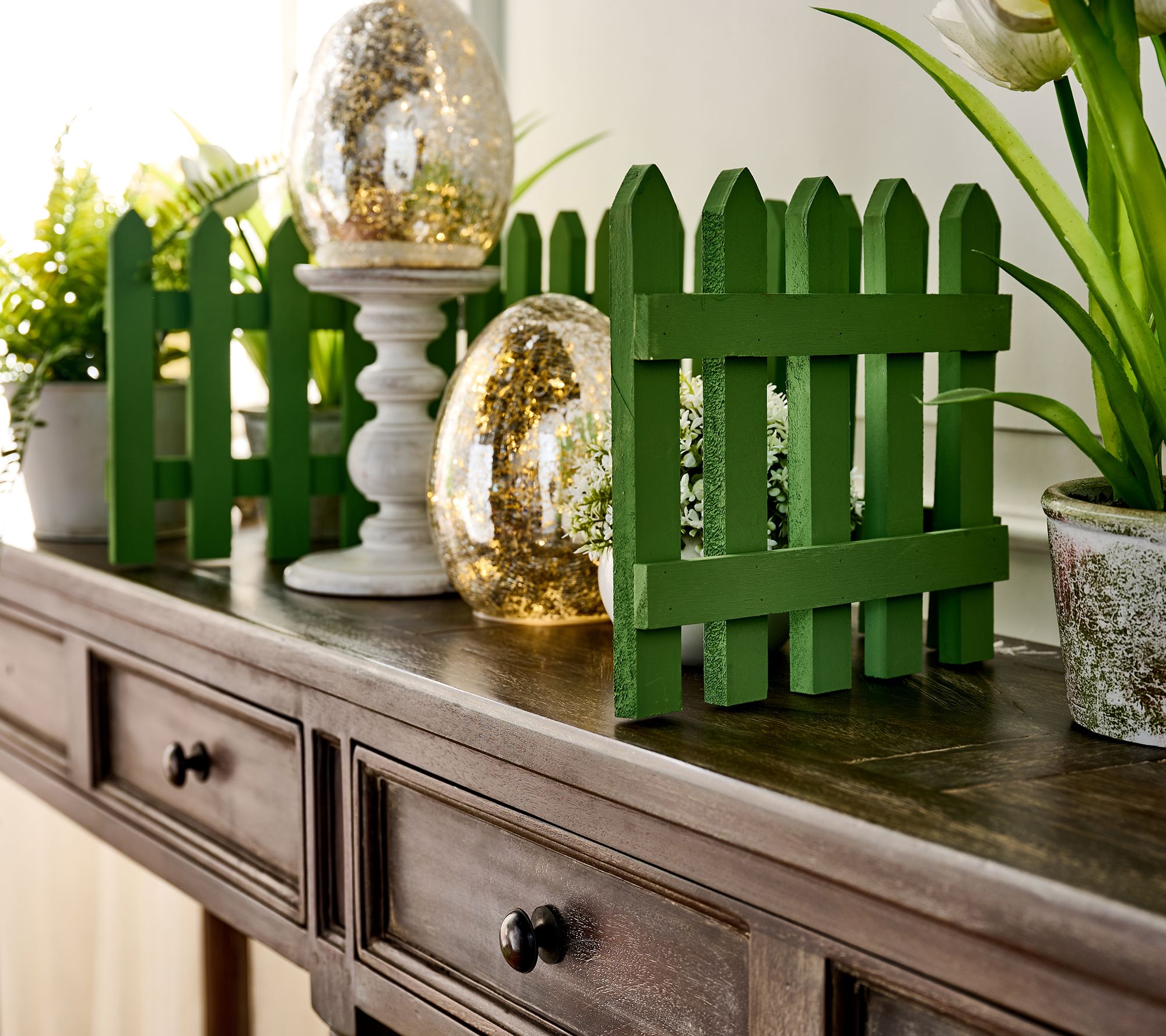 Set of 2 Picket Fence Accents by Valerie