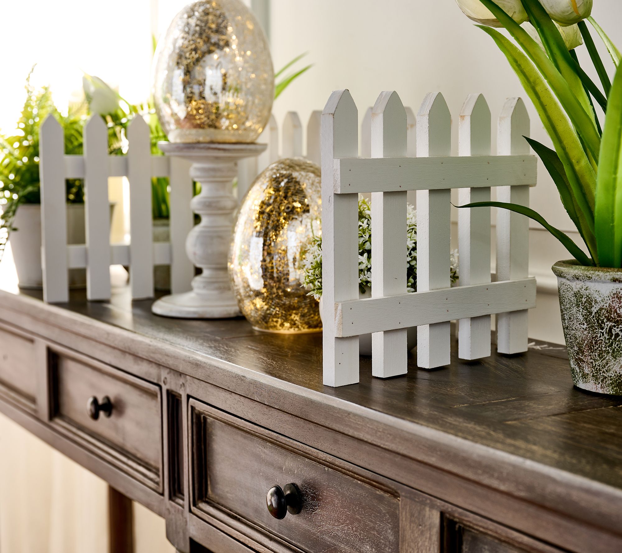 Set of 2 Picket Fence Accents by Valerie