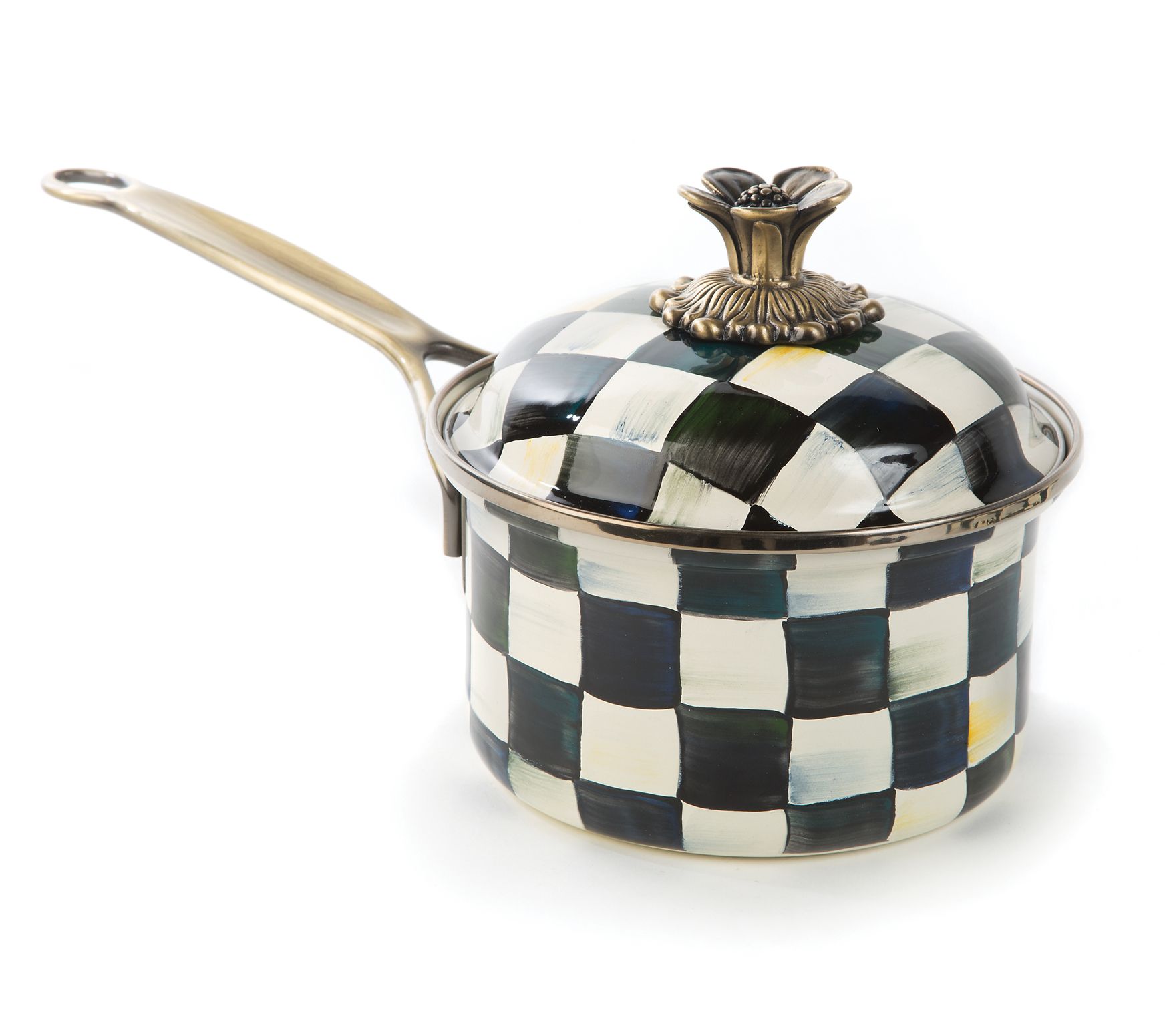 MacKenzie-Childs Courtly Check 1 Quart Saucepan