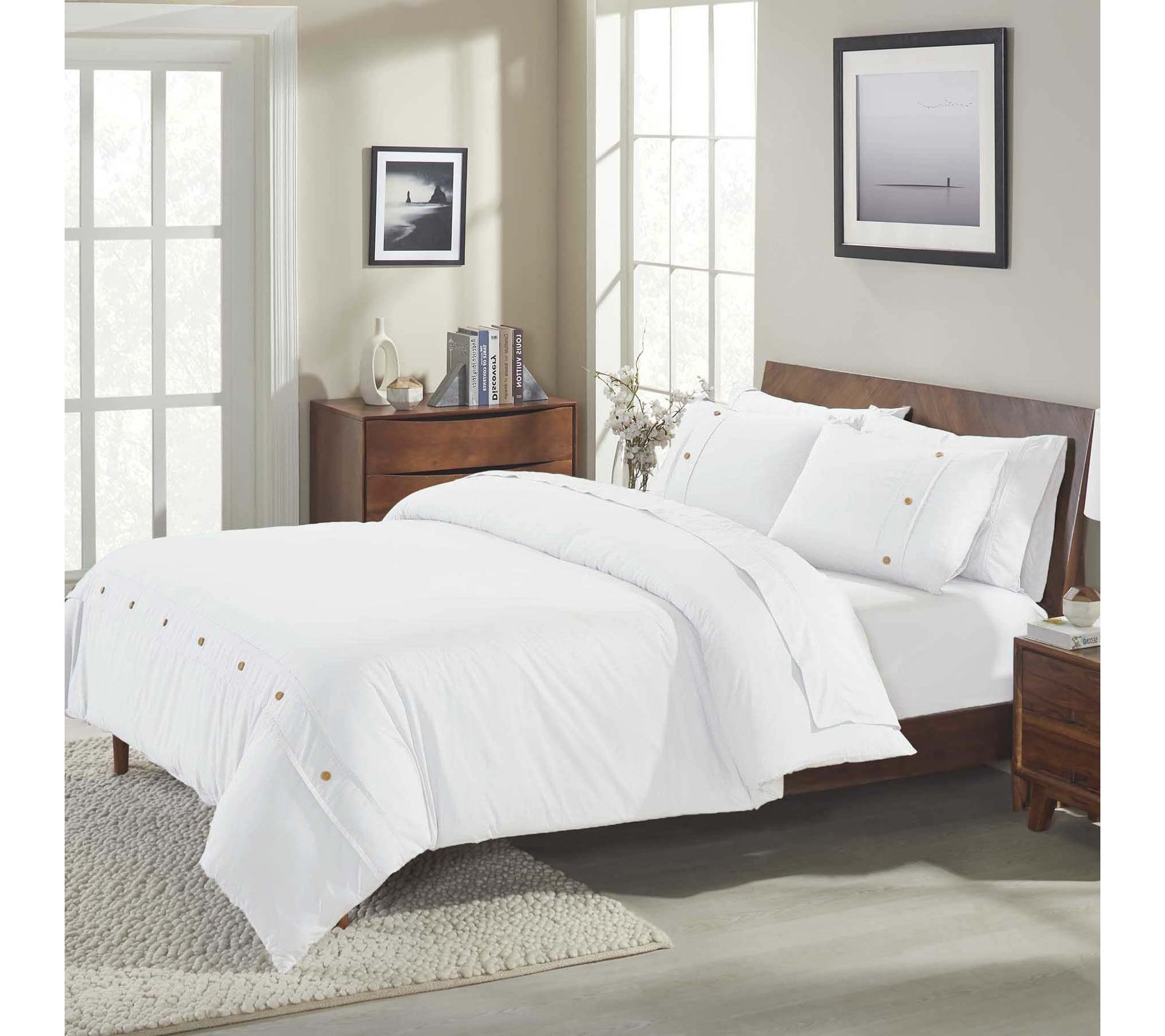 Superior Gina Organic Cotton Duvet Cover, Full/Queen