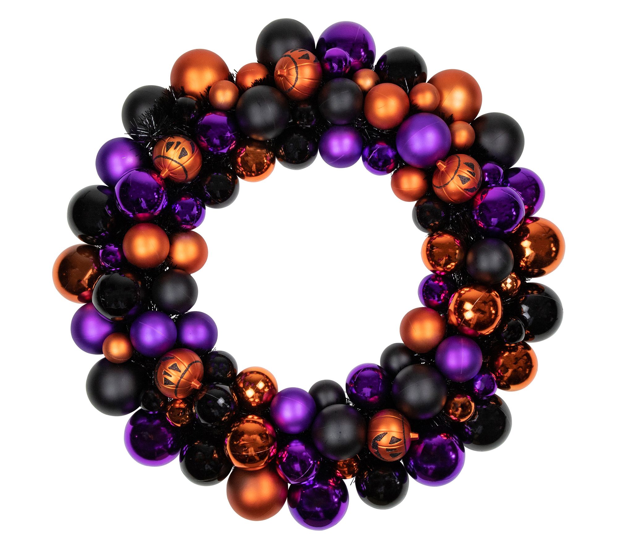 Northlight Jack-O-Lanterns Ornament Halloween Wreath 24"