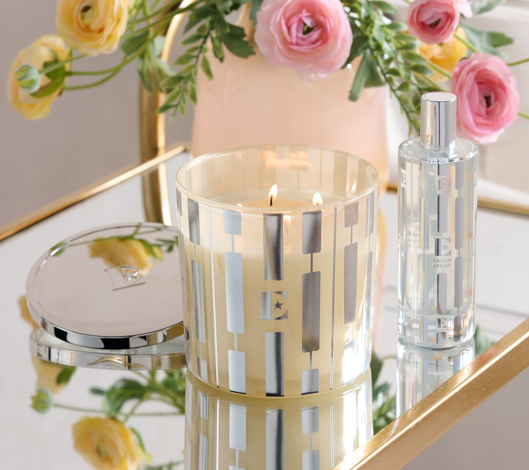 Elton John x Slatkin + Co. S/22oz Candle & 4oz Vanilla Carmel Gelato