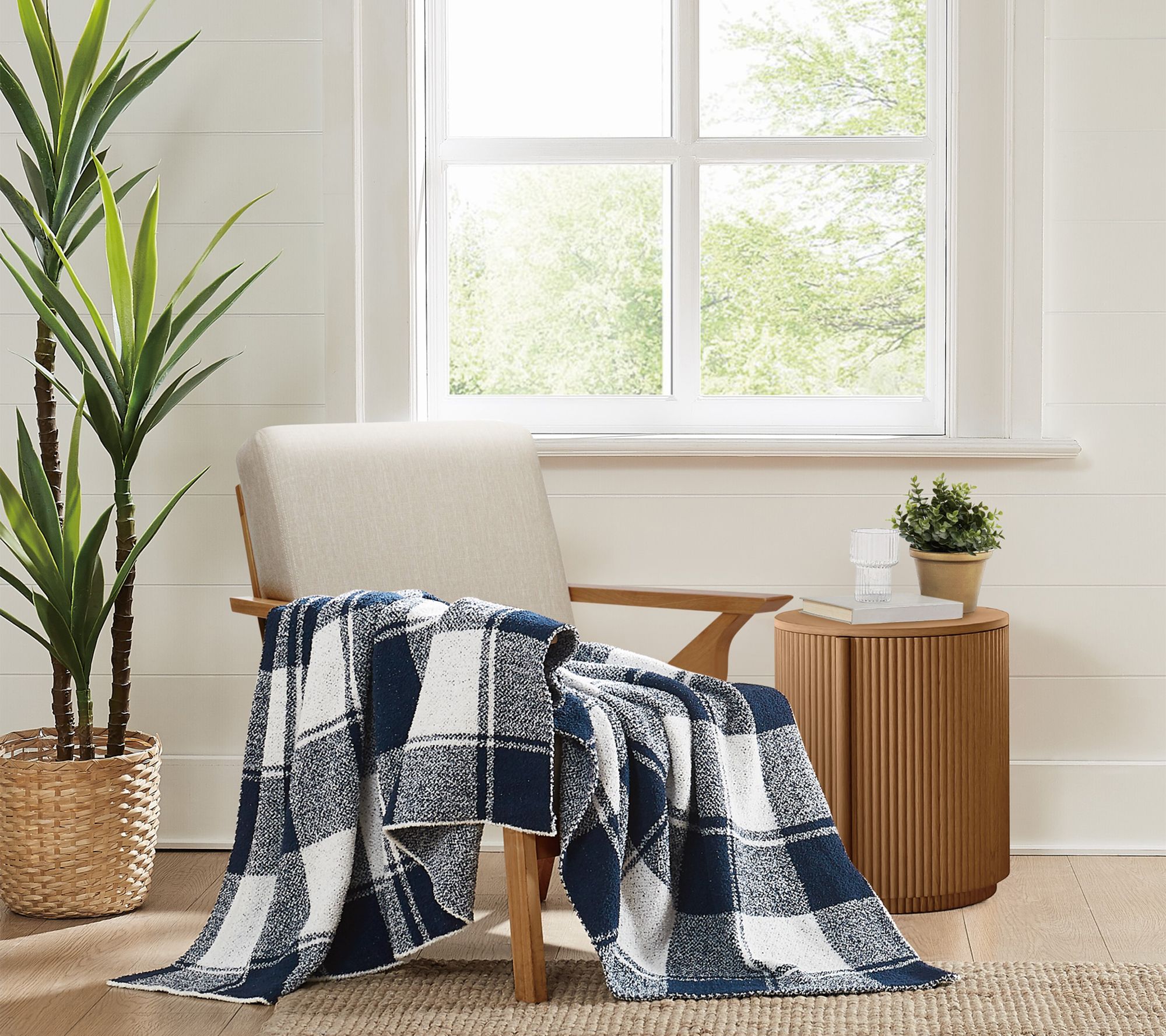 Brooklyn Loom Dusted Plaid 50x70 Throw