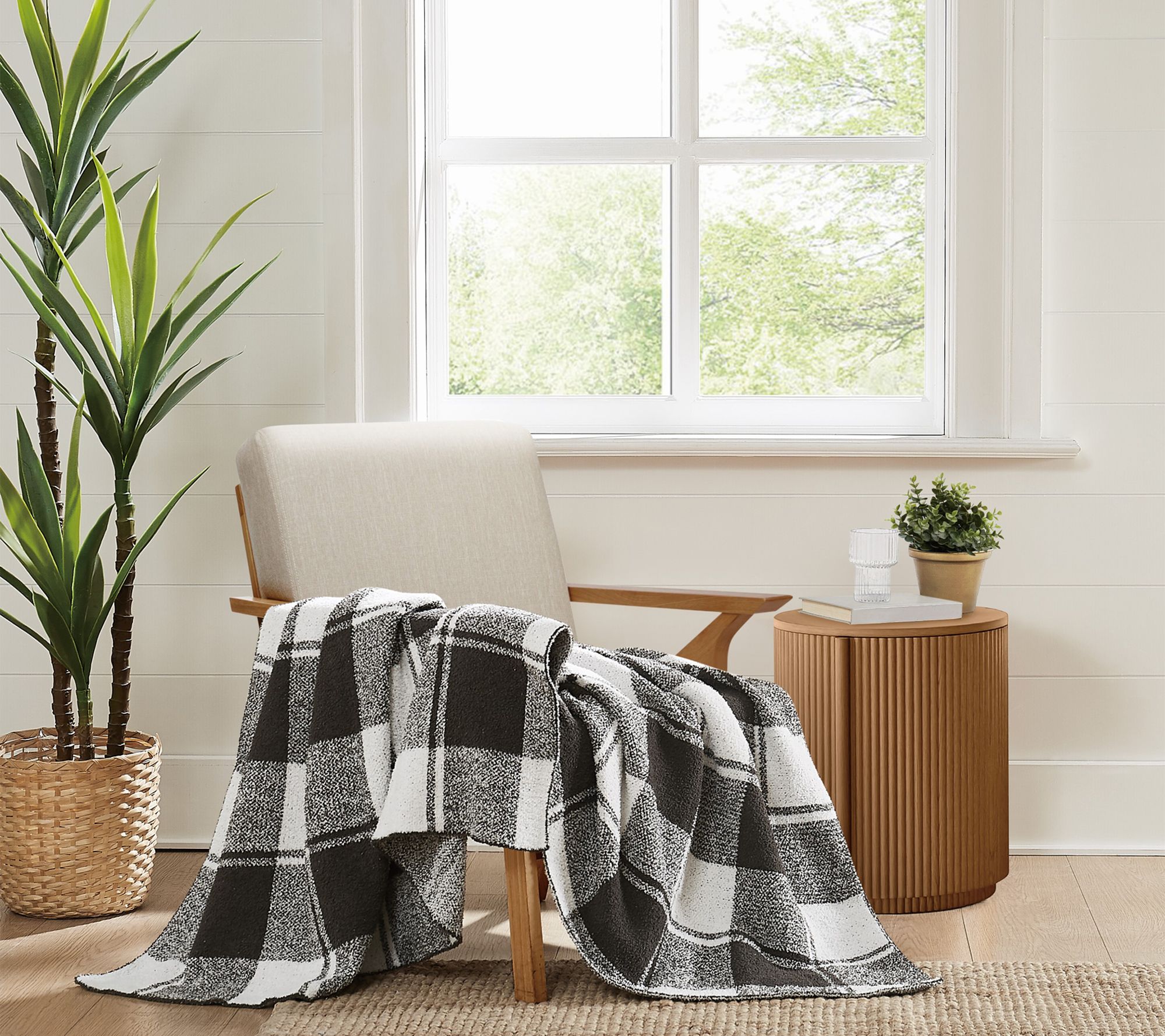 Brooklyn Loom Dusted Plaid 50x70 Throw