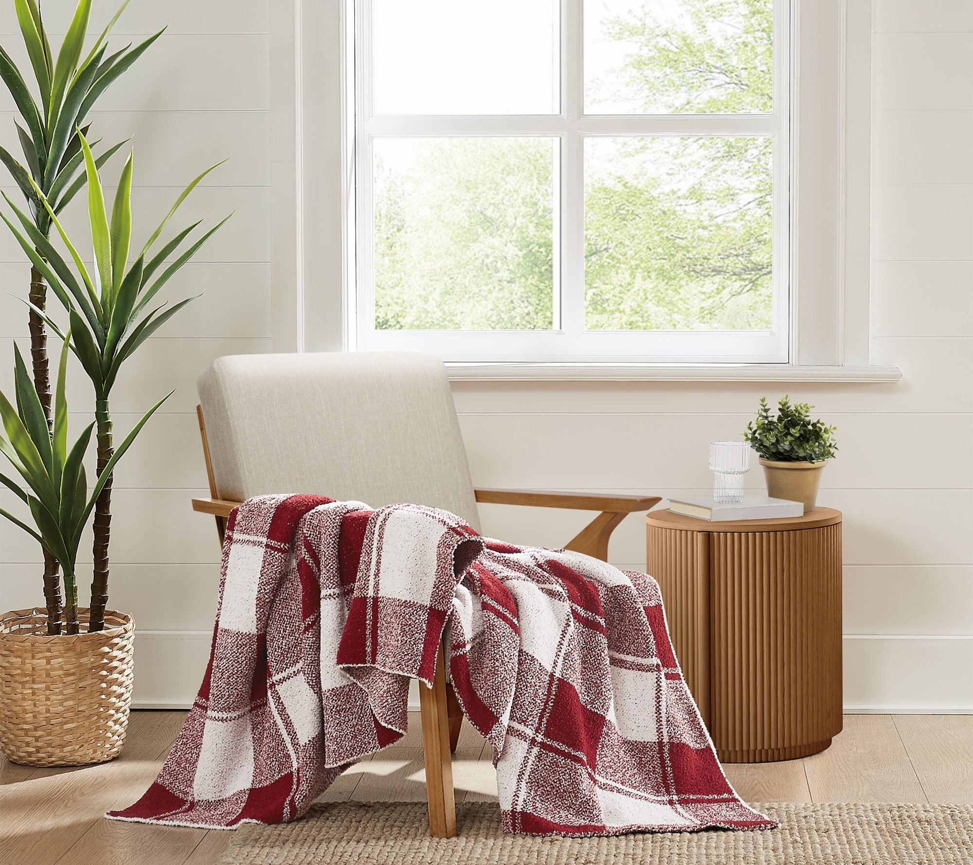 Brooklyn Loom Dusted Plaid 50x70 Throw